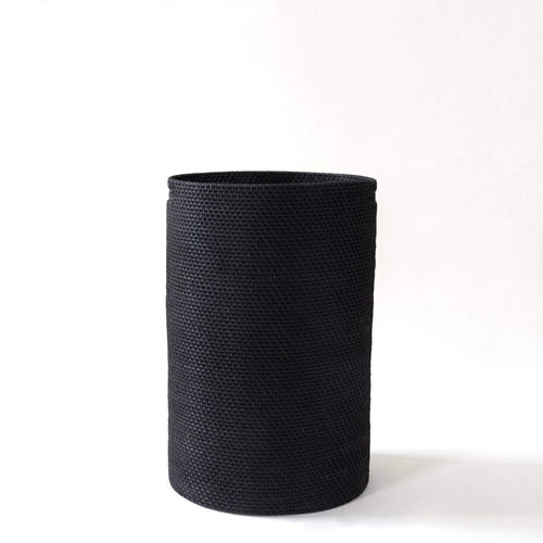 Hata Cylindrical Laundry Basket - Black Finish 2