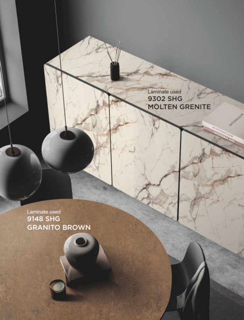 9148 SHG Granito Brown 8 ft x 4 ft High Gloss Finish Laminate - 1 mm