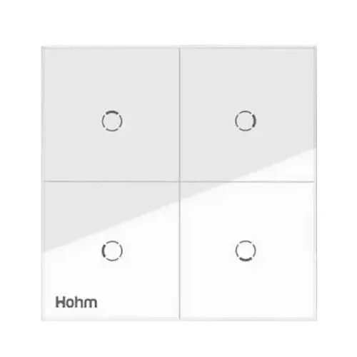 Hohm Vivere Mode Switch Lights White Glass Integrated Panel,