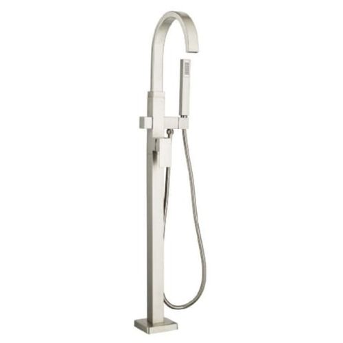 Contemporary Square Floor Mounted Tub Filler
