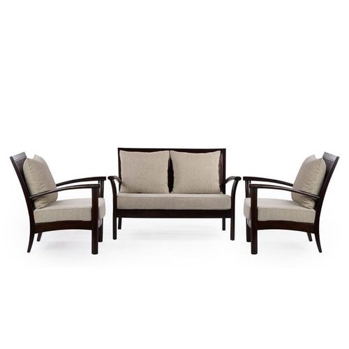 Asadorian Sofa Set Wood+Rattan Brown