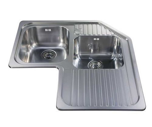 Double Bowl & Single Drainer with Corner