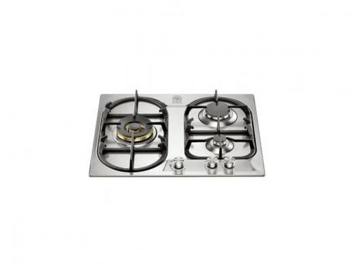 60 3-Brass Burners, Dual Wok Hob