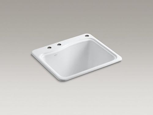 Utility Sink With 3 Faucet 2-Holes On Deck On The Left And Right-Hand Accessory Hole