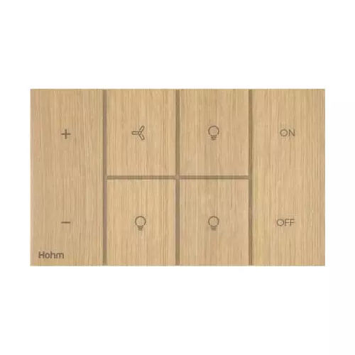 Hohm Vivere 4 M (1 Fan 3 Lights ) White Vertical Wood Integrated Panel