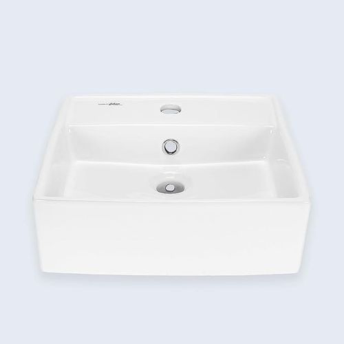Hindware Italian Collection Inox Table Top Wash Basin - Square Space Saving Design - Star White