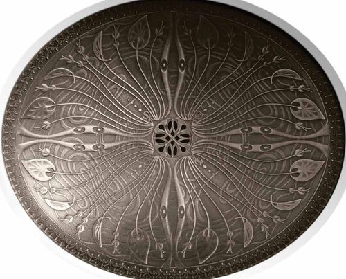 Lilies Lore cast bronze under-mount bathroom sink