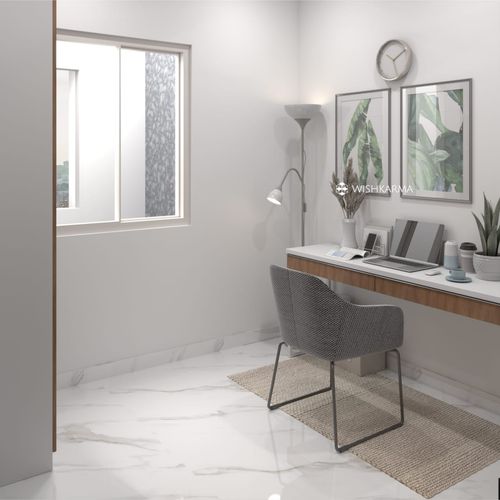 Contemporary Study Room Design, 2BHK