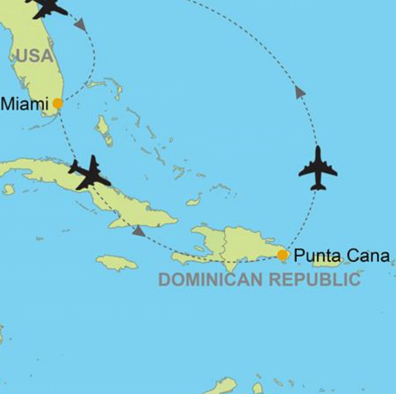 Private airport transportation from Miami to Punta Cana
