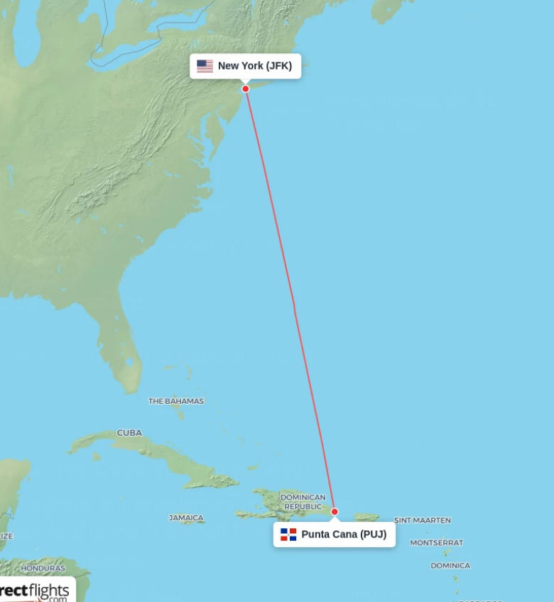 Private transfer from New York to Punta Cana
