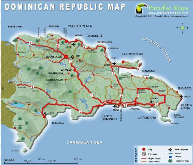 Mapa de la República Dominicana