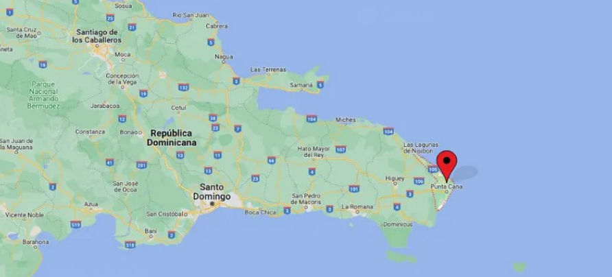 Mapa turistico de Punta Cana Republica Dominicana