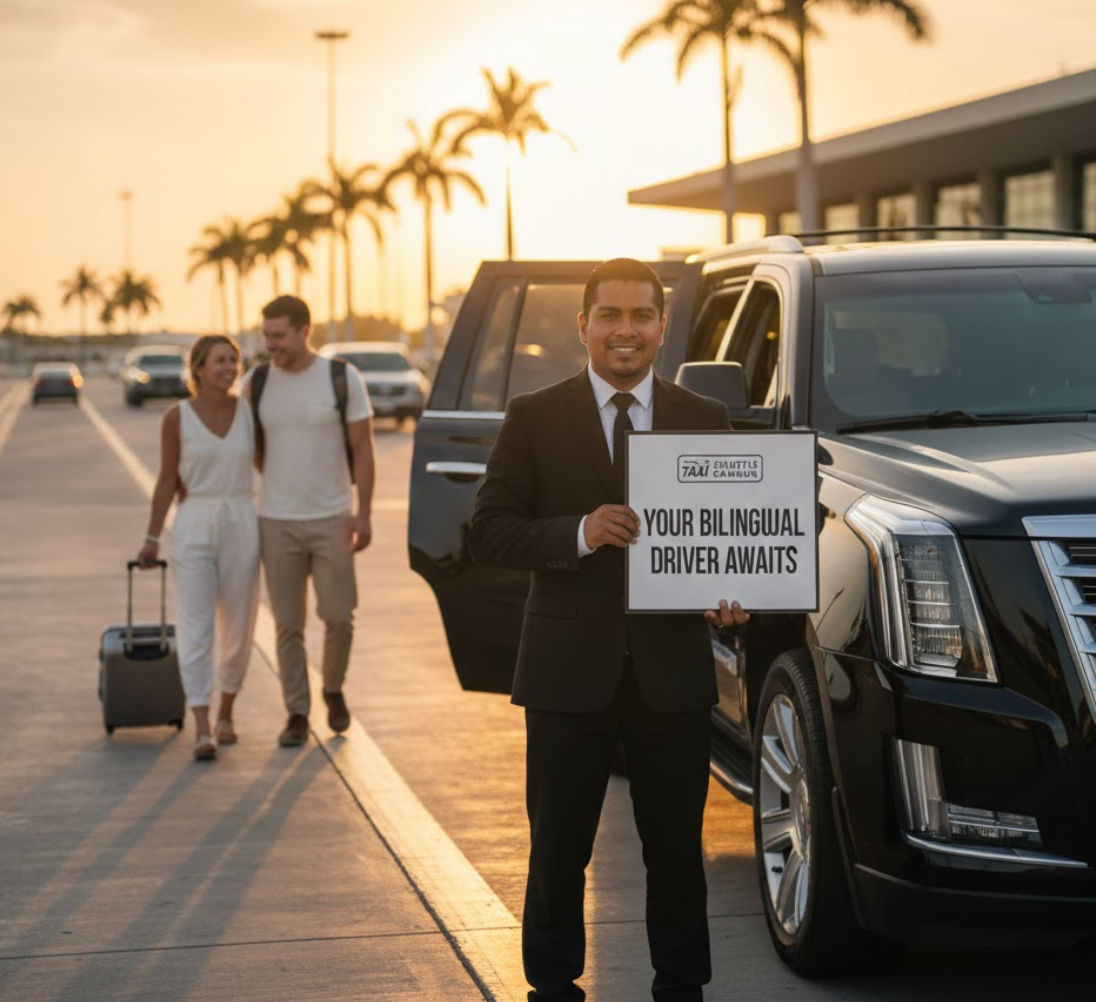 transporte privado cancun con chofer bilingue taxi shuttle cancun