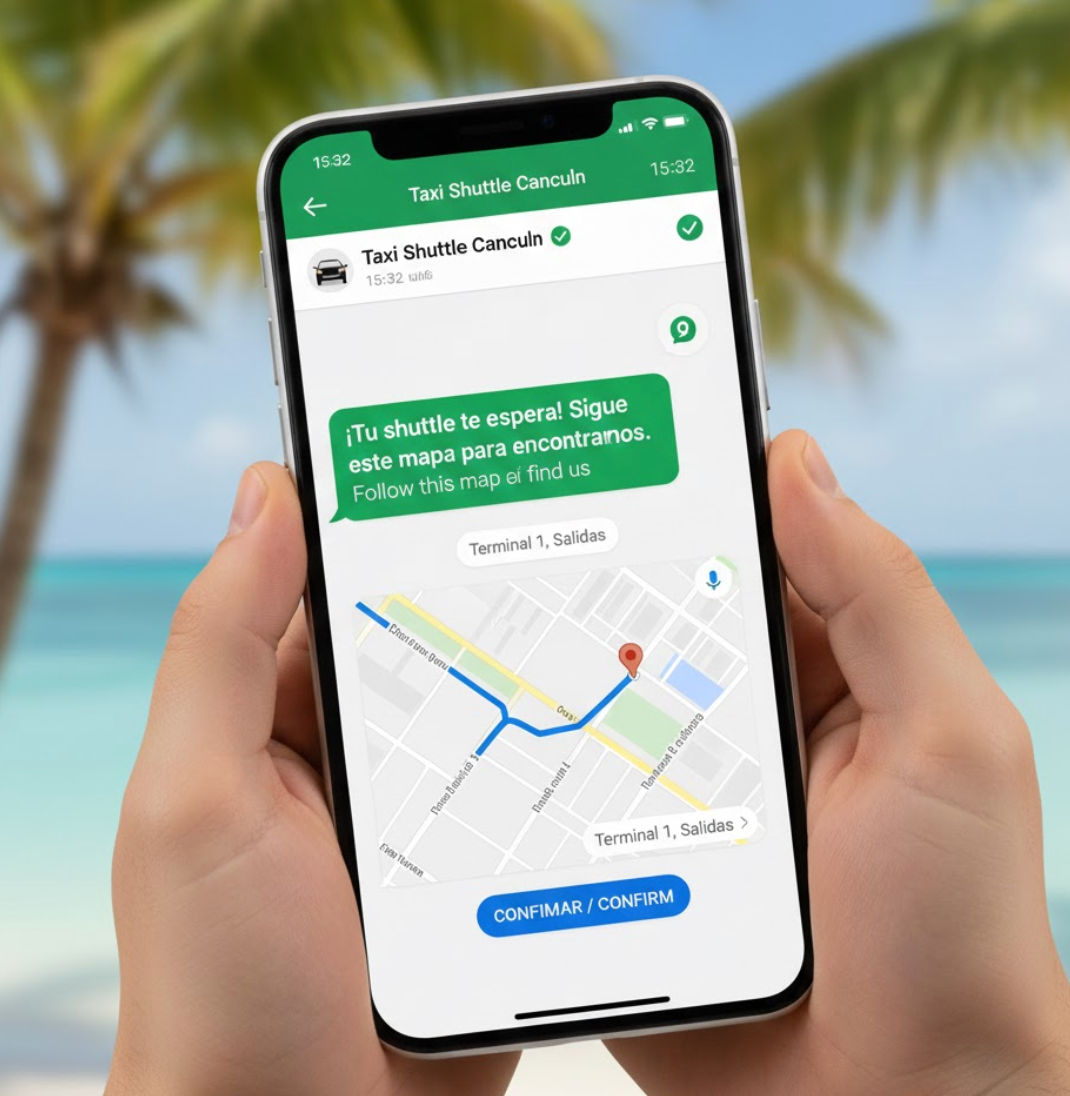Private Transportation from Cancun Airport to Hotels via WhatsApp