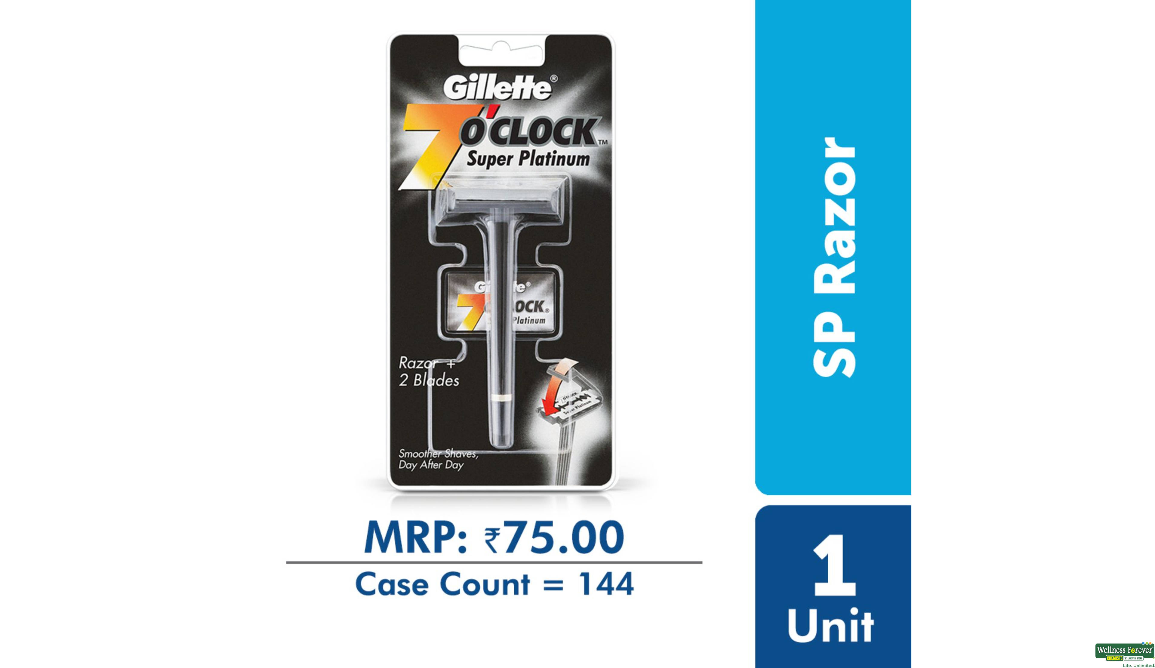 7 O CLOCK RAZOR SUPER PLATINUM 1PC- 1, 1PC, 