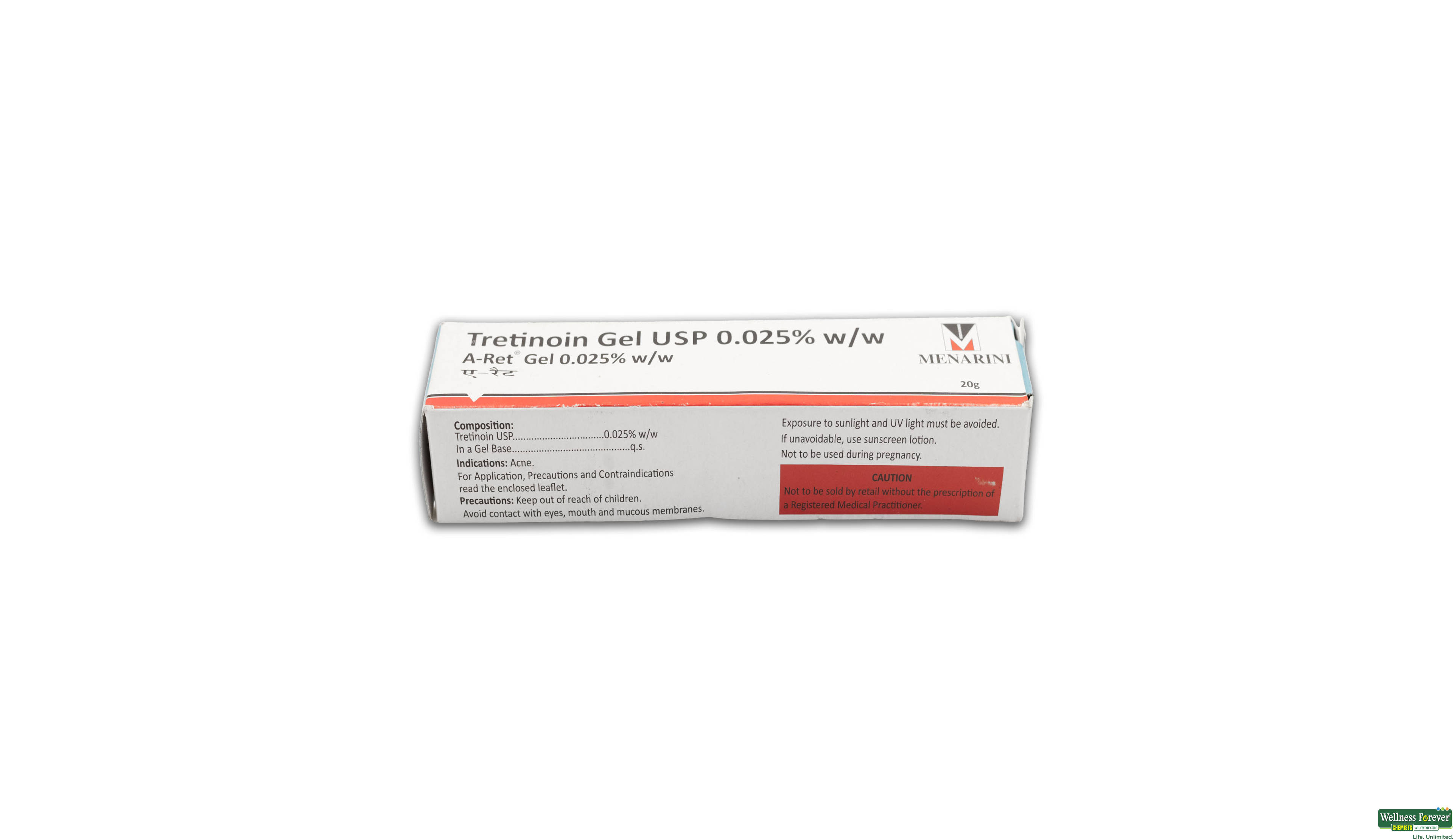 A-RET 0.025% GEL 20GM- 2, 20GM, 