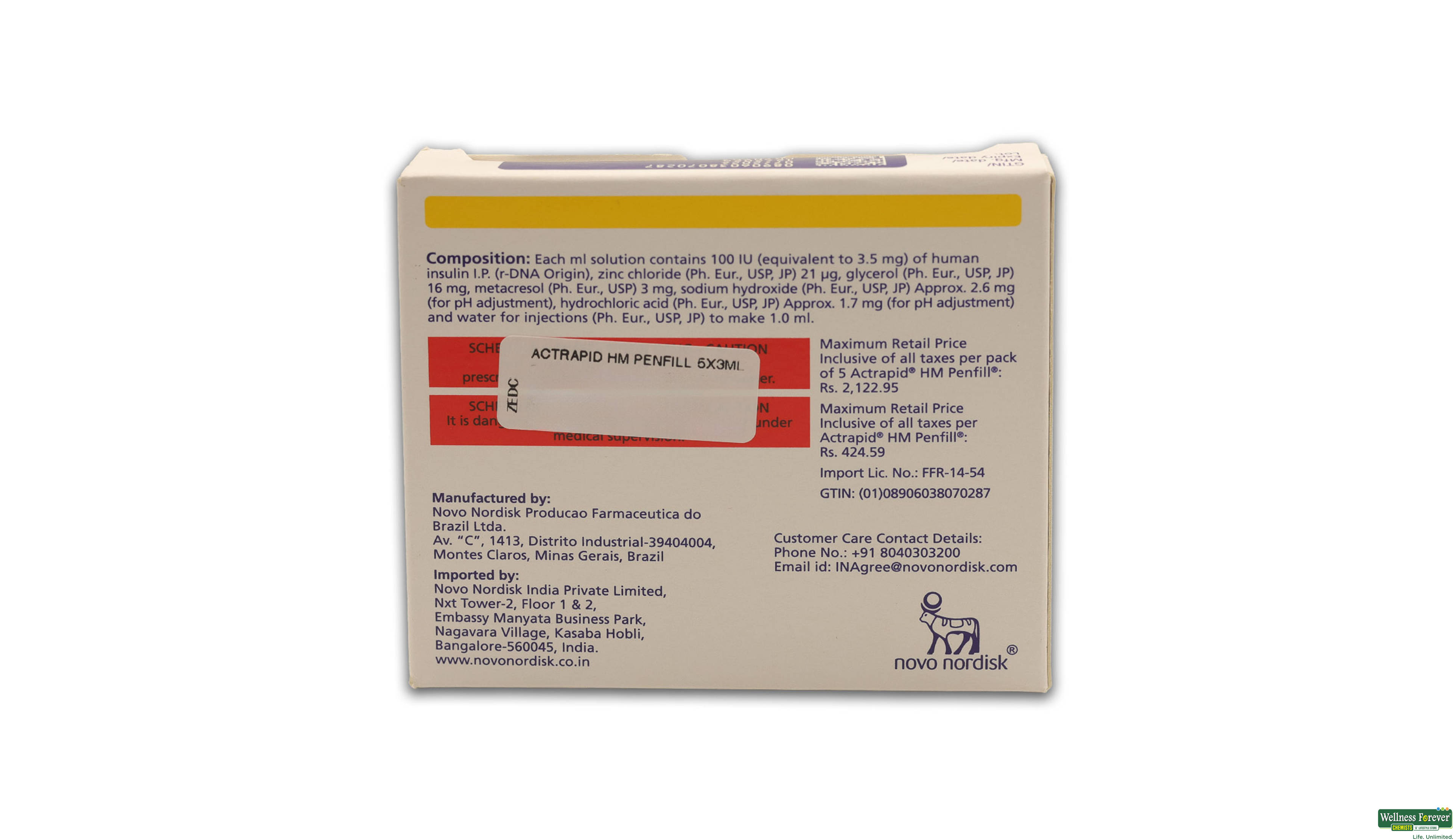 ACTRAPID HM PENFILL 5X3ML- 2, 5X3ML, 