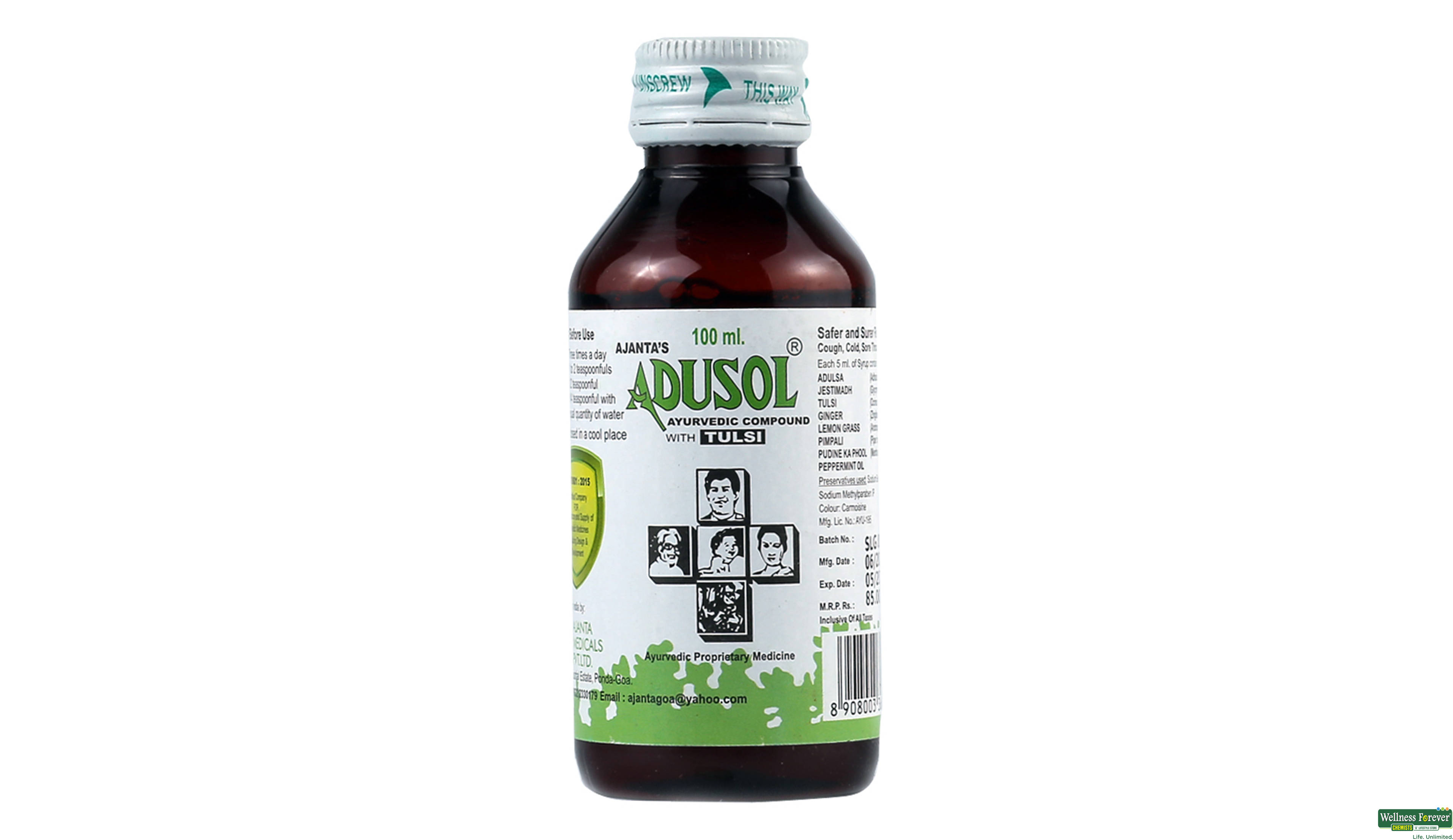 ADUSOL TULSI SYP 100ML- 1, 100ML, null