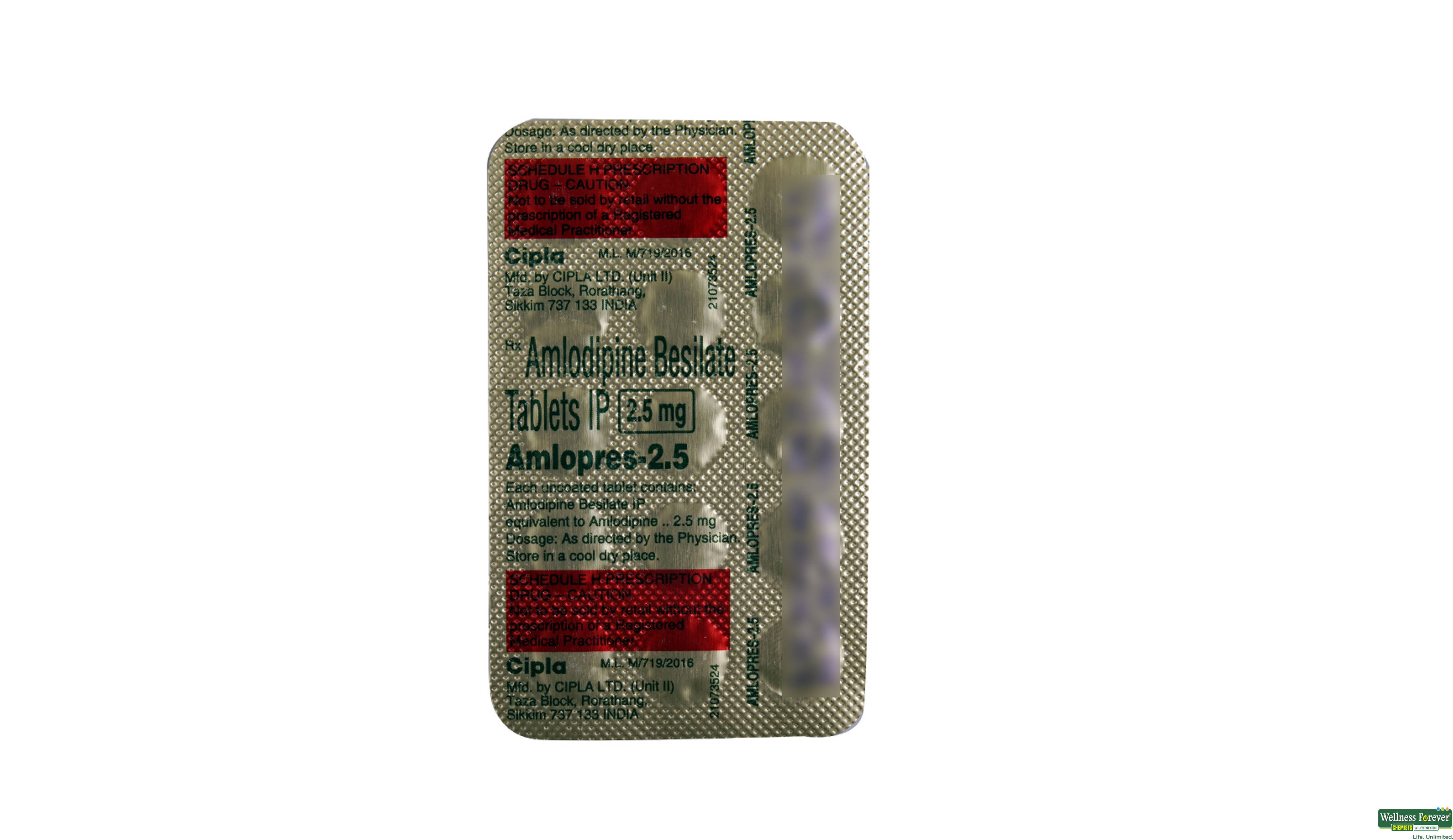 AMLOPRES 2.5MG 15TAB- 1, 15TAB, 