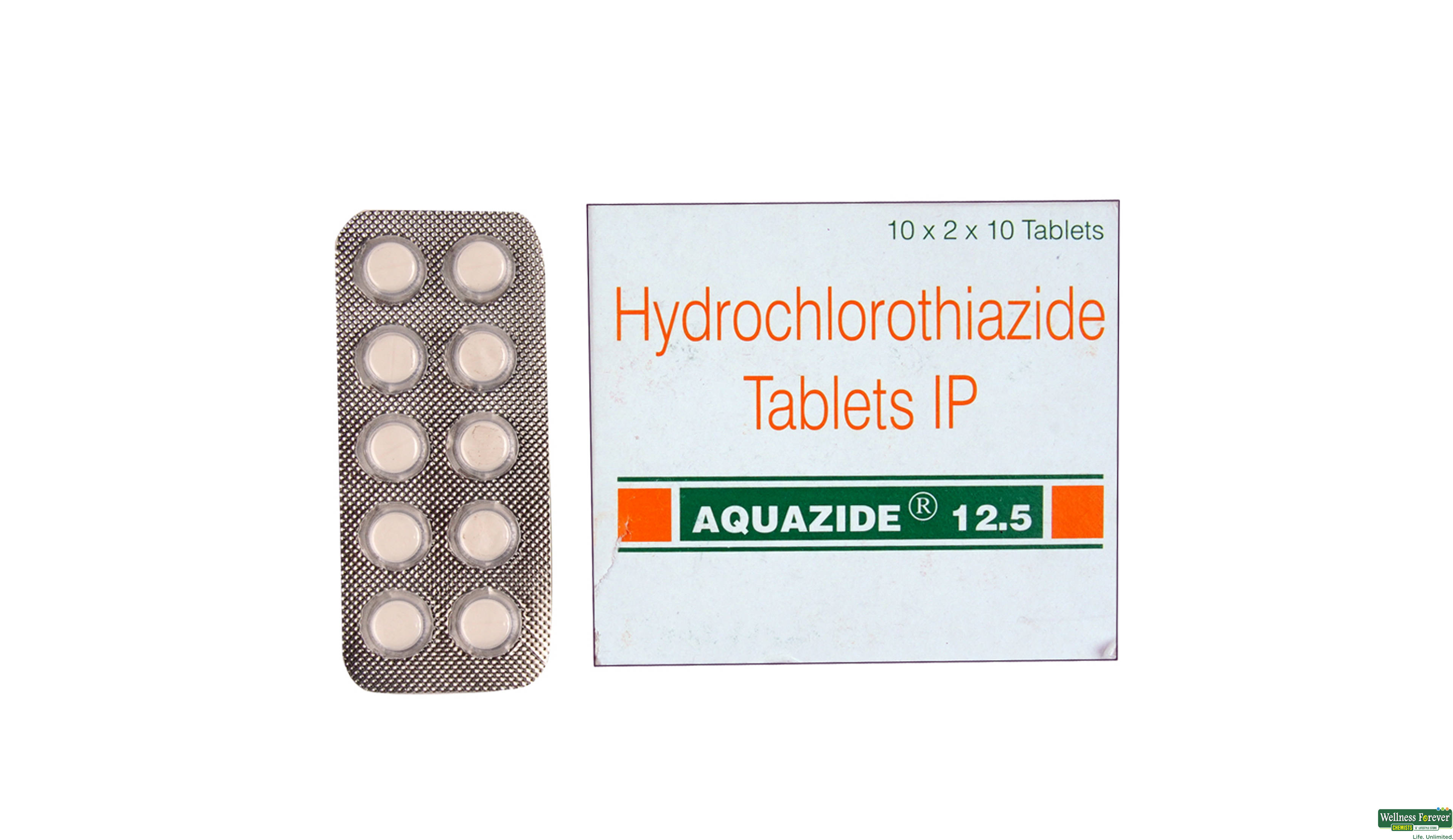 AQUAZIDE 12.5MG 10TAB- 1, 10TAB, 