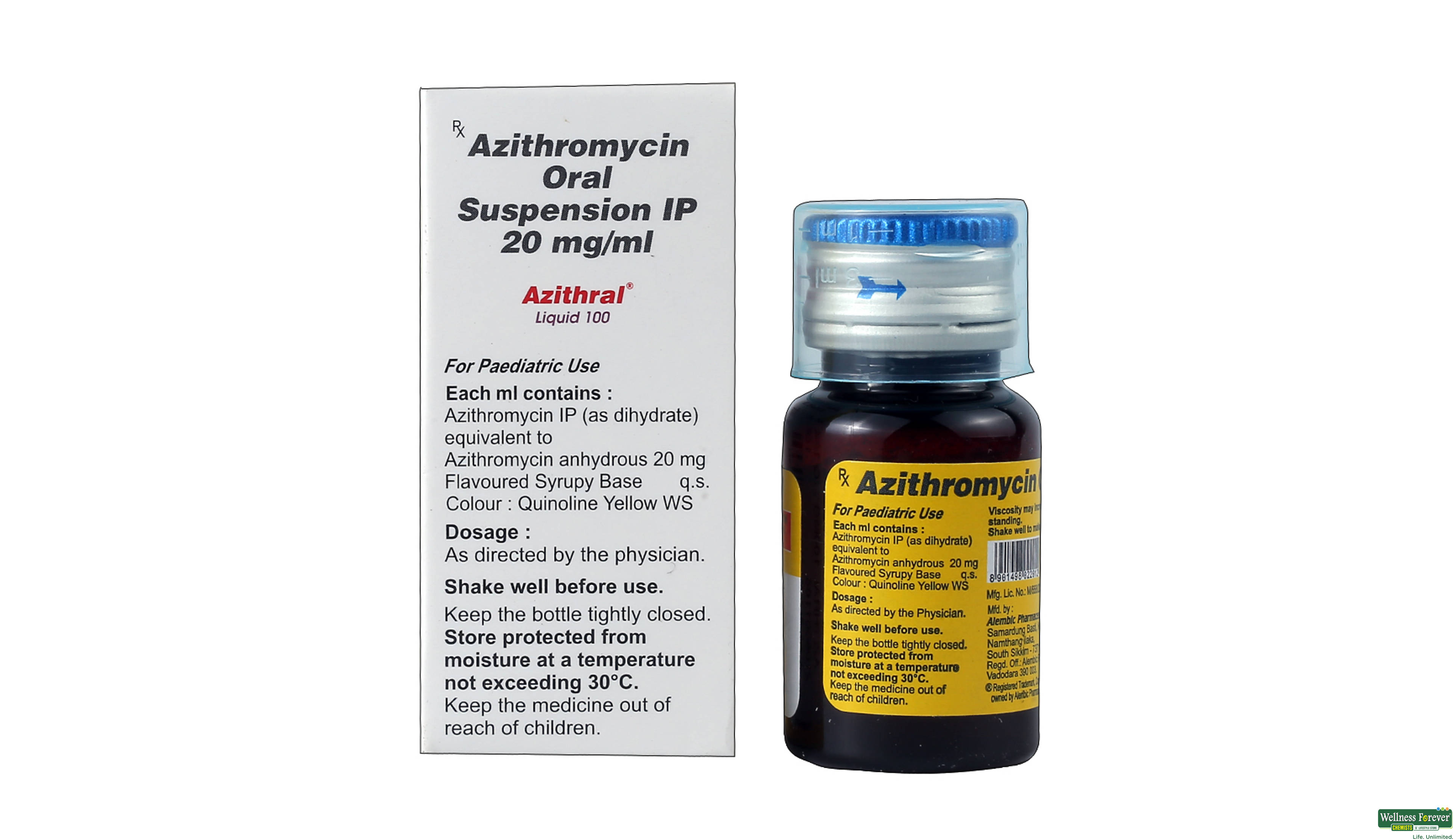 AZITHRAL 100MG LIQ 15ML- 2, 15ML, null