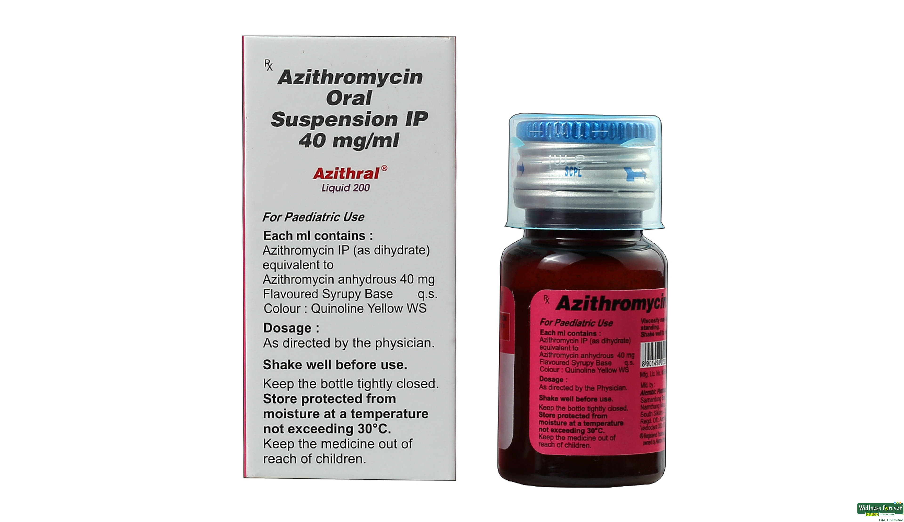 AZITHRAL 200MG LIQ 15ML- 2, 15ML, 