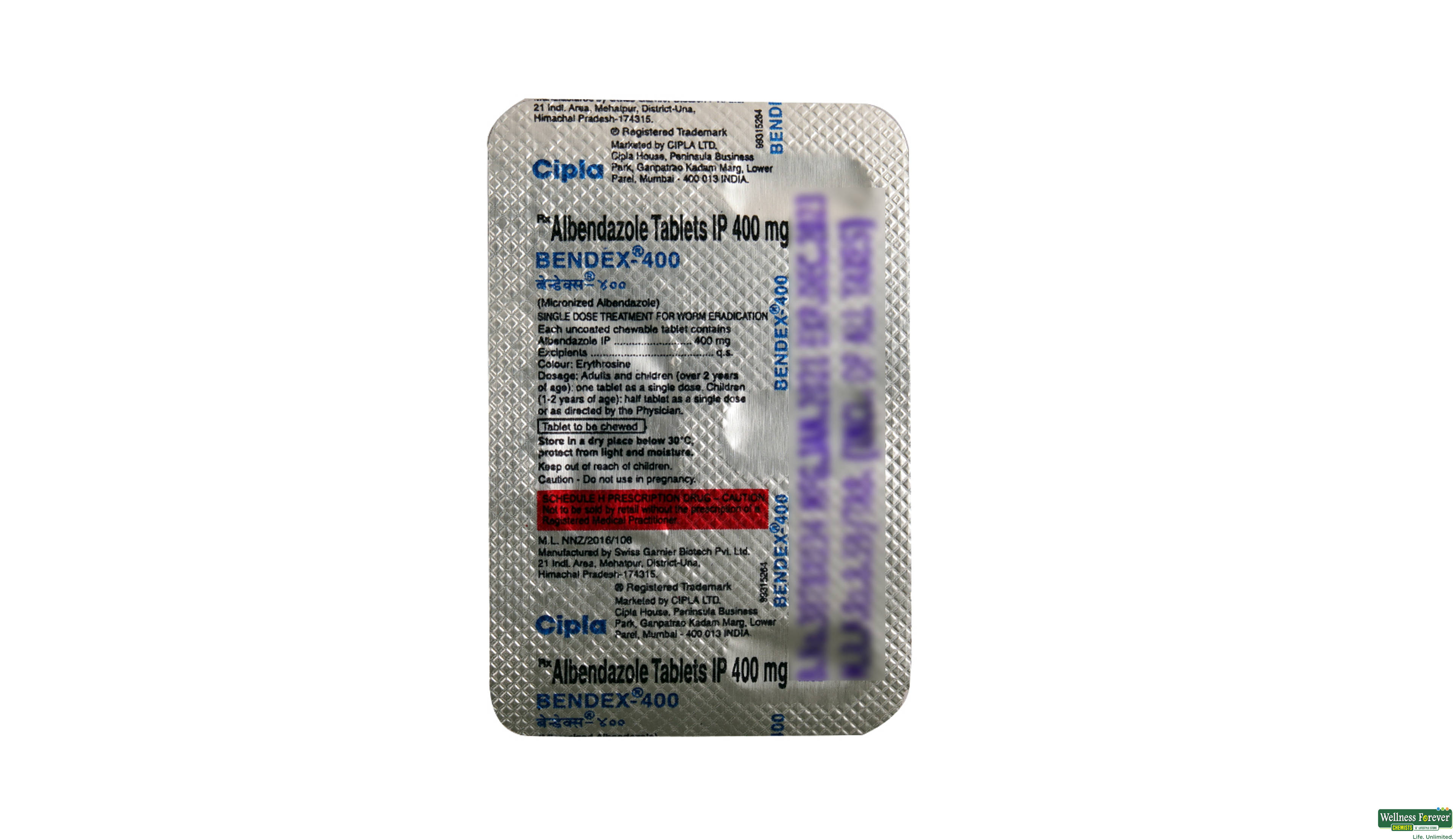 BENDEX 400MG 1TAB- 2, 1TAB, 