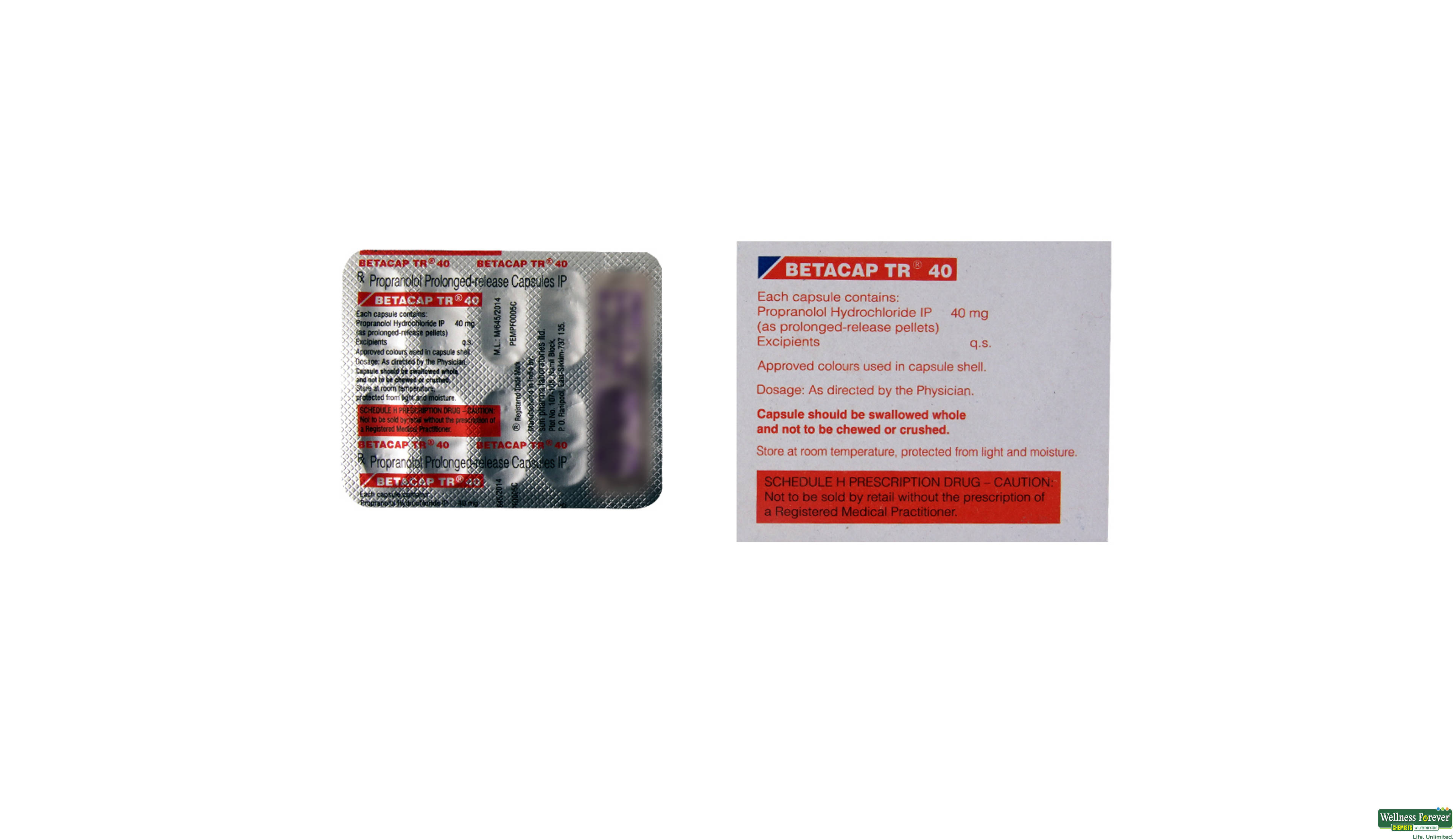 BETACAP-TR 40MG 10CAP- 2, 10CAP, null