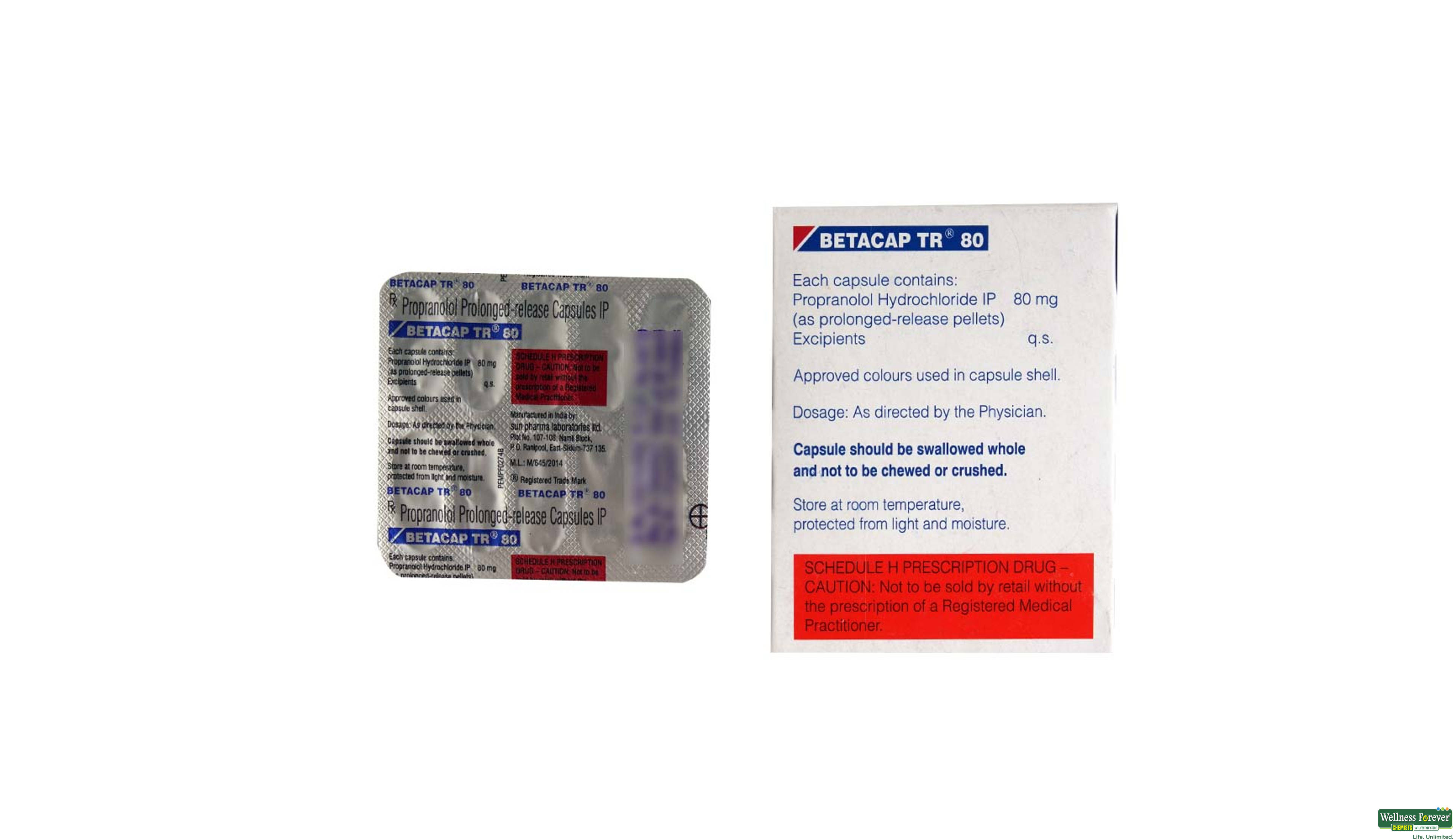 BETACAP-TR 80MG 10CAP- 2, 10CAP, null