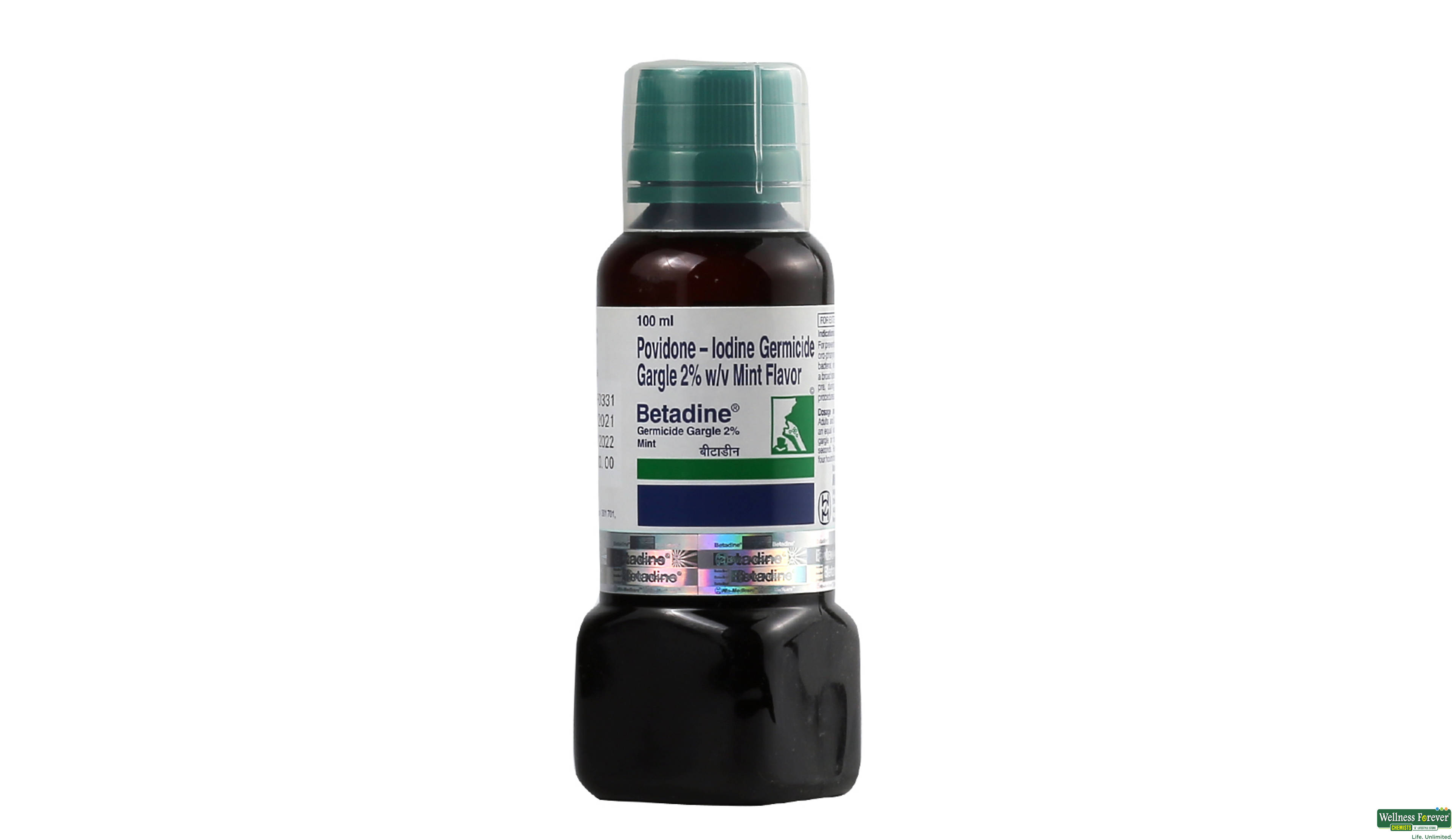 BETADINE GARGLE 100ML- 1, 100ML, •Effective Germ Killer: Betadine Gargle's active ingredient, Povidone-Iodine, is highly effective at killing a broad range of germs, including bacteria, viruses, and fungi. This makes it a powerful choice for reducing the microbial load in the mouth and throat, which can help prevent infections.

•Treats Oral Thrush: Betadine Gargle is also beneficial in the treatment of oral thrush—a fungal infection in the mouth, characterized by white patches, redness, and soreness. Its antifungal properties help eliminate the fungus responsible for the infection, providing relief from symptoms and preventing its spread.

•Supports Oral Hygiene: Using Betadine Gargle can complement your daily oral hygiene routine. It helps cleanse the mouth, reduce plaque build-up, and freshen breath by eliminating bacteria that cause bad breath. This contributes to a healthier oral environment and promotes better dental health.