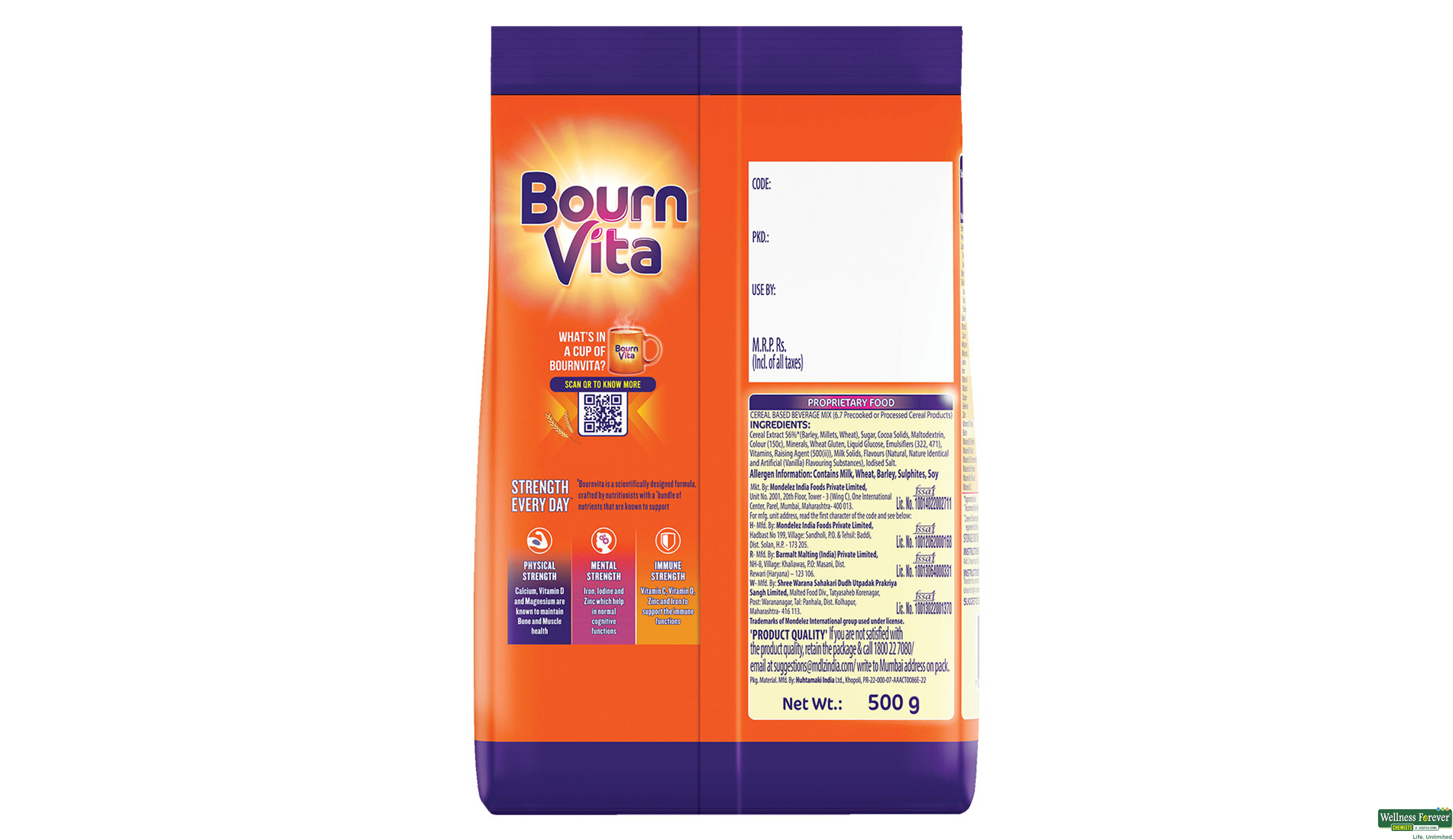 CADBURY BOURNVITA REF 500GM- 2, 500GM, 