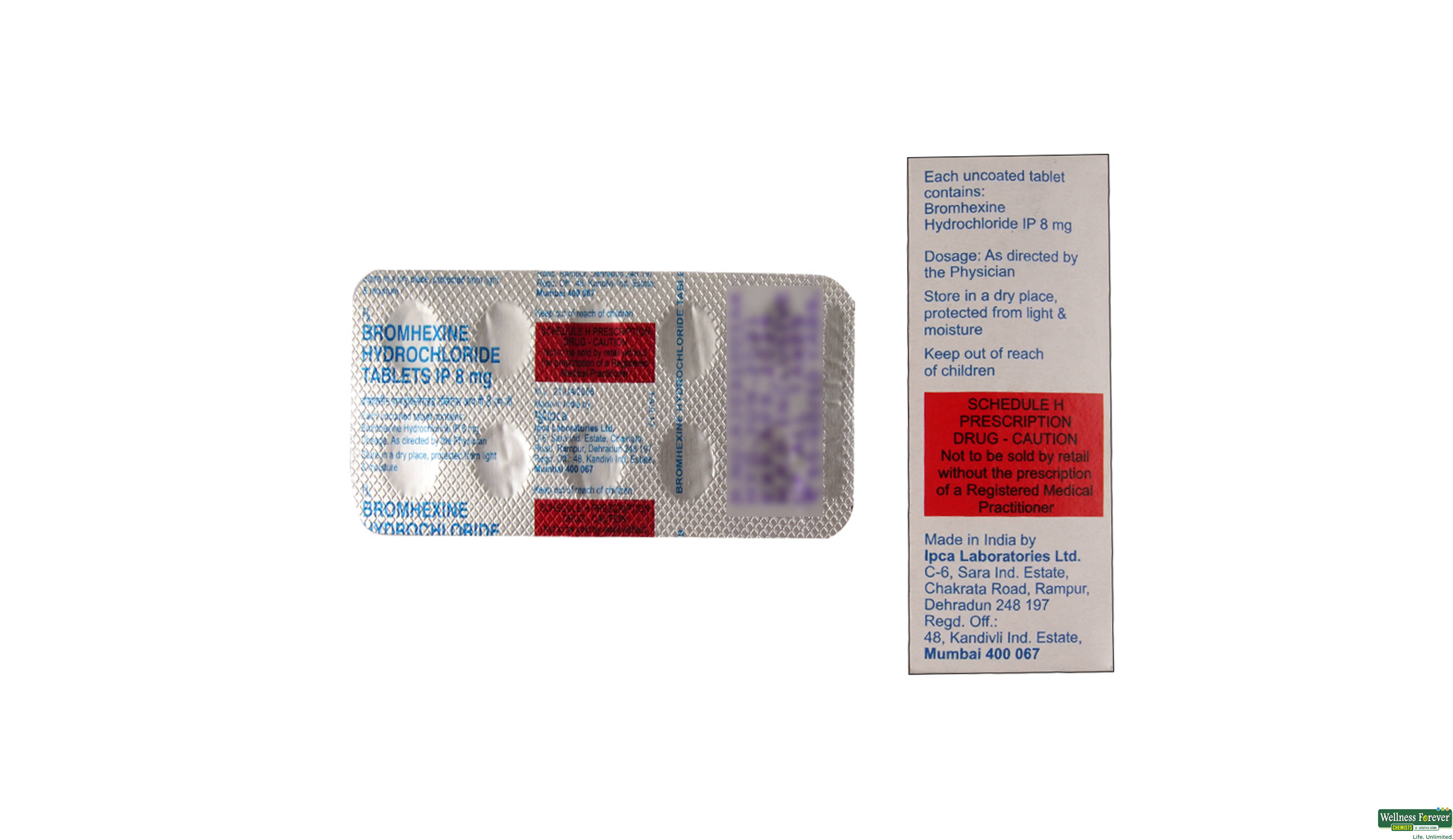 BROMHEXINE 8MG 10TAB- 2, 10TAB, 