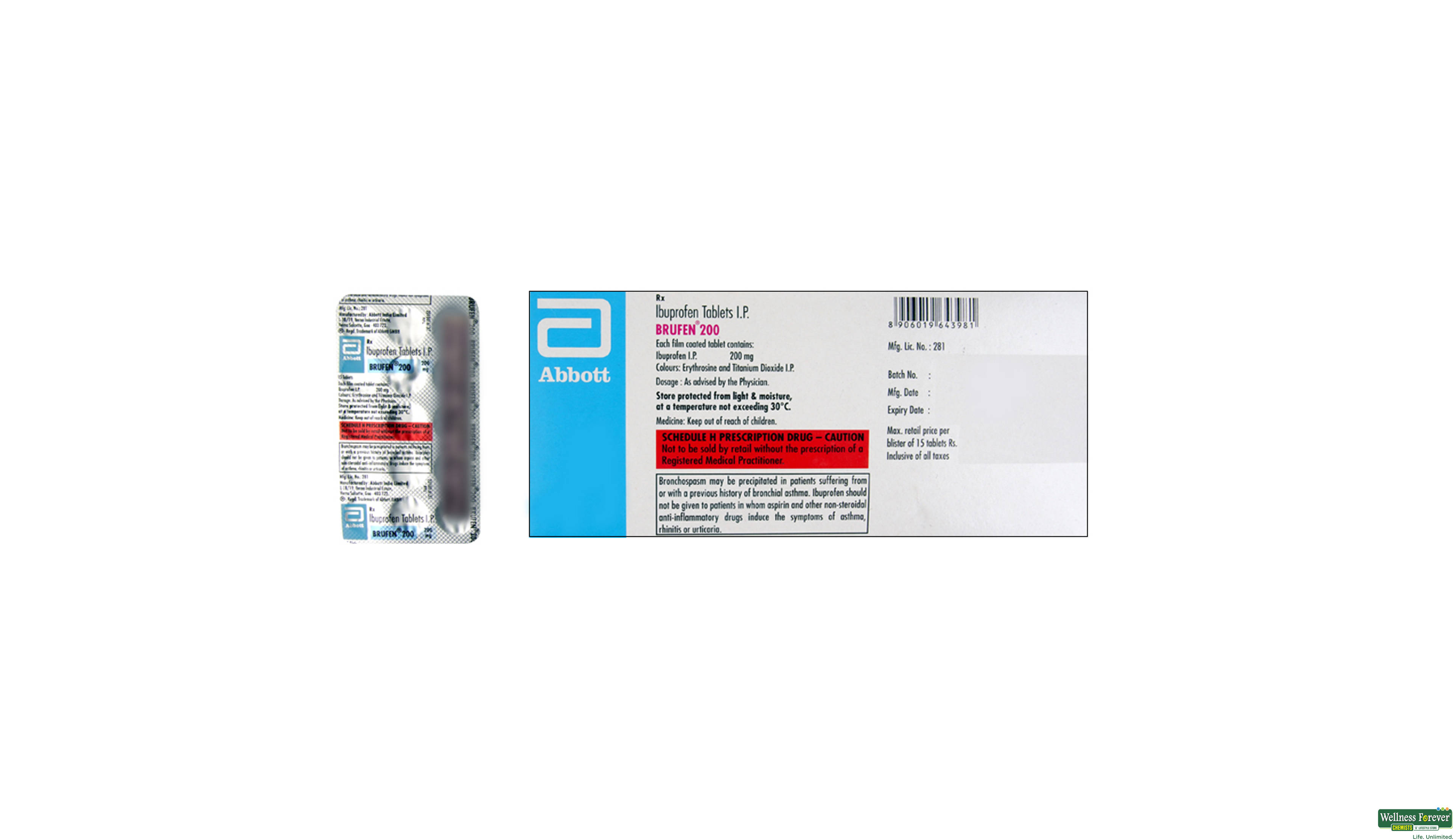 BRUFEN 200MG 15TAB- 2, 15TAB, 