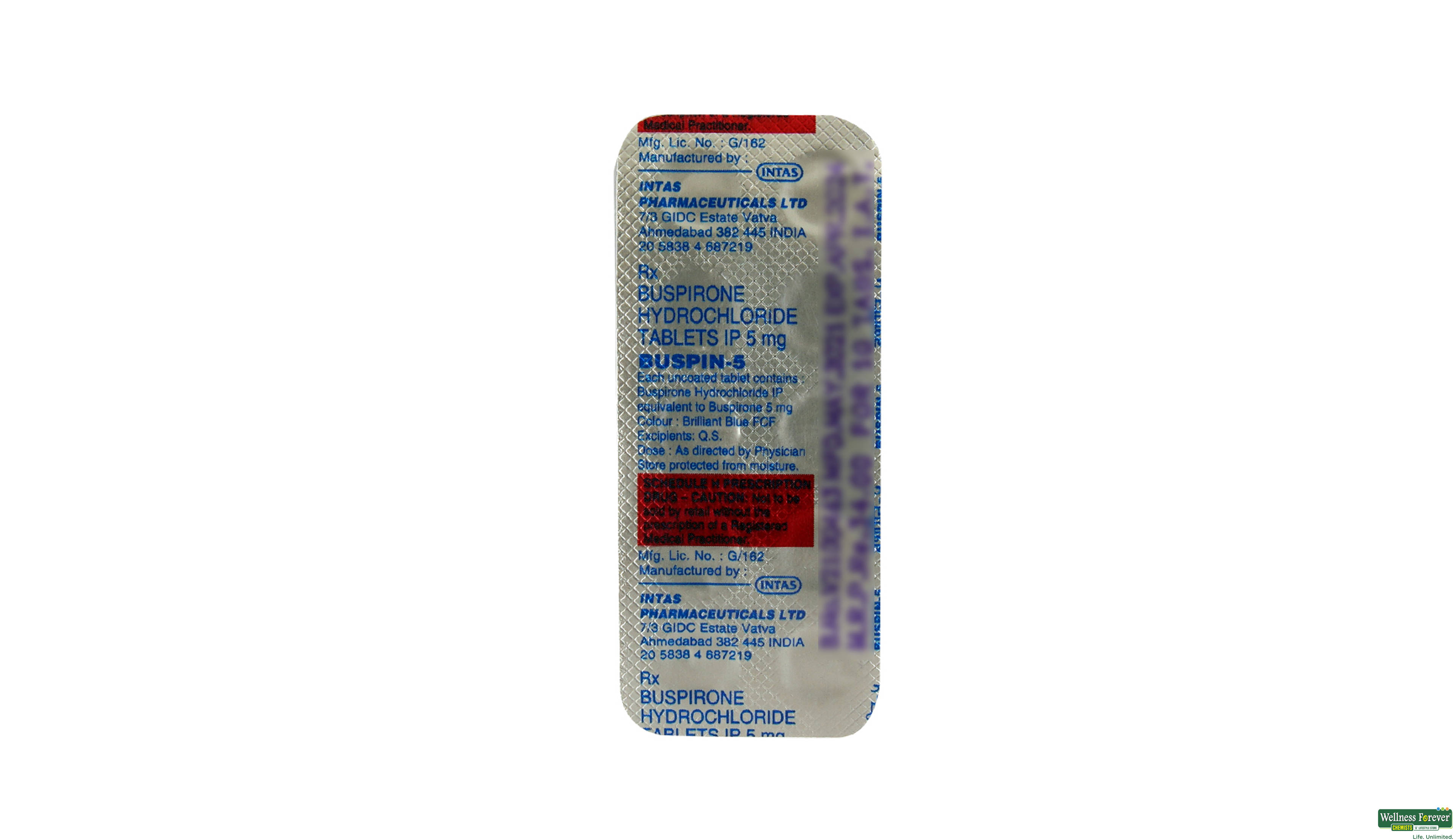 BUSPIN 5MG 10TAB- 2, 10TAB, null