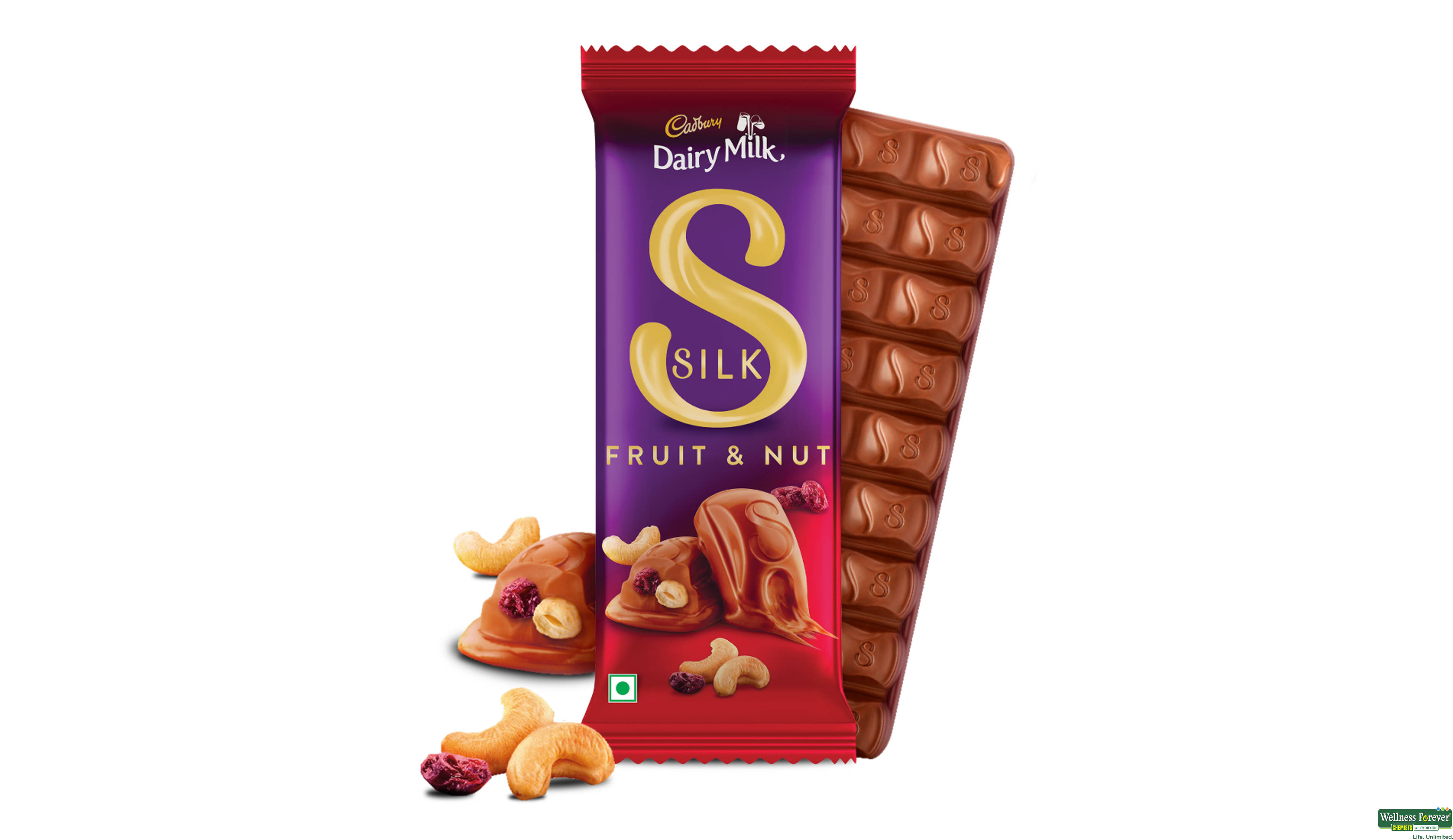 CADB CHOC SILK FRUIT/NUT 55GM- 1, 55GM, 