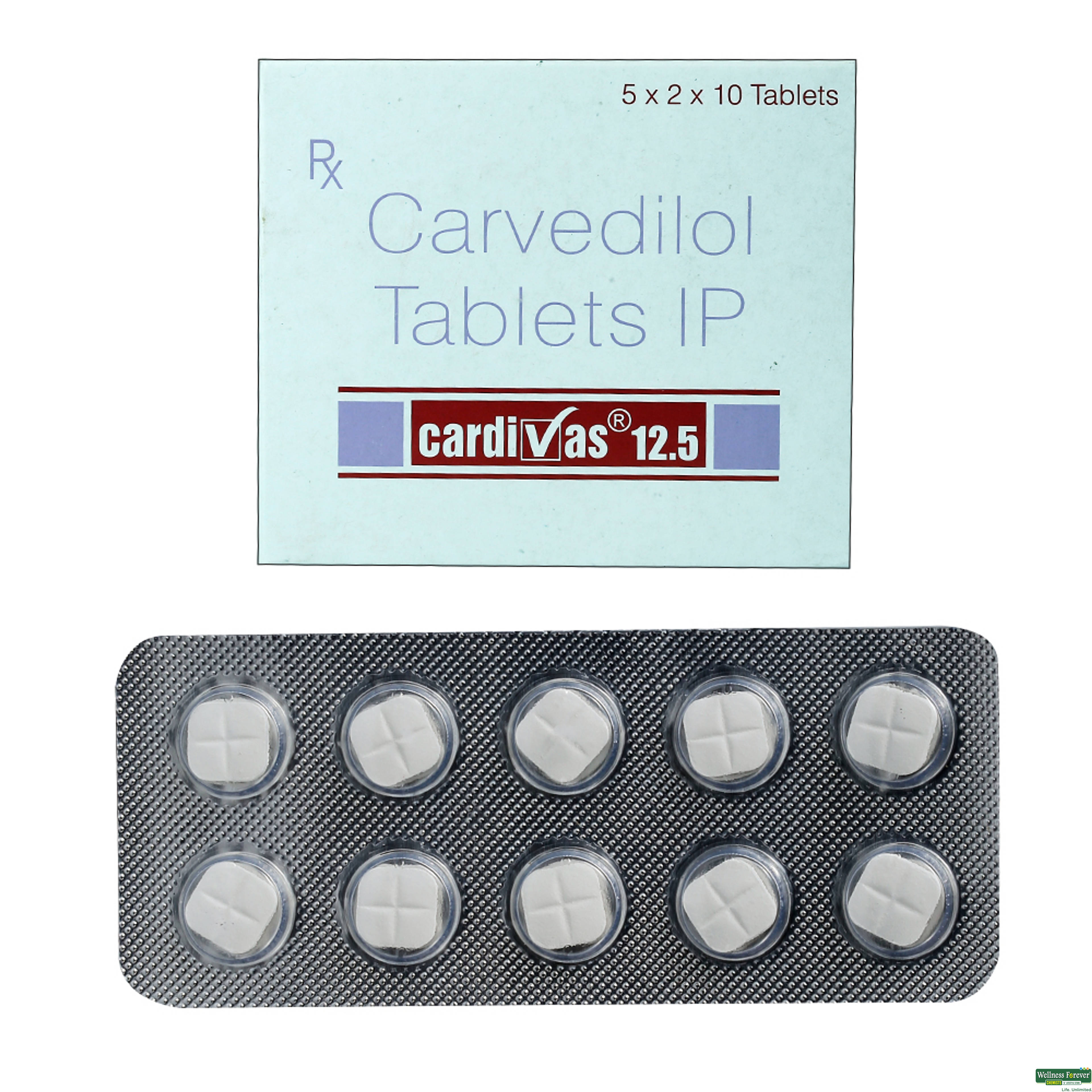 CARDIVAS 12.5MG 10TAB-image