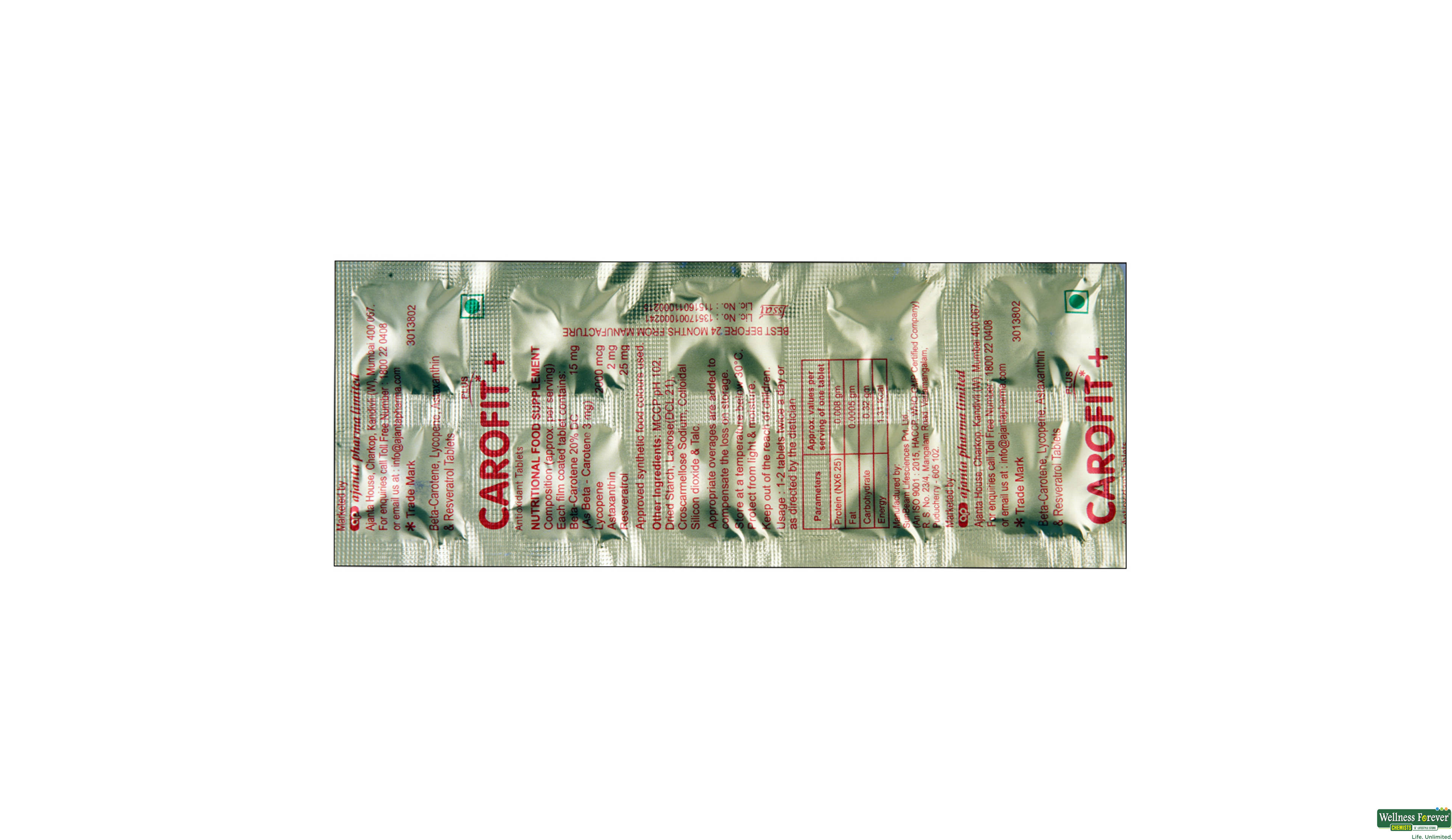 CAROFIT-PLUS 10TAB- 1, 10TAB, 