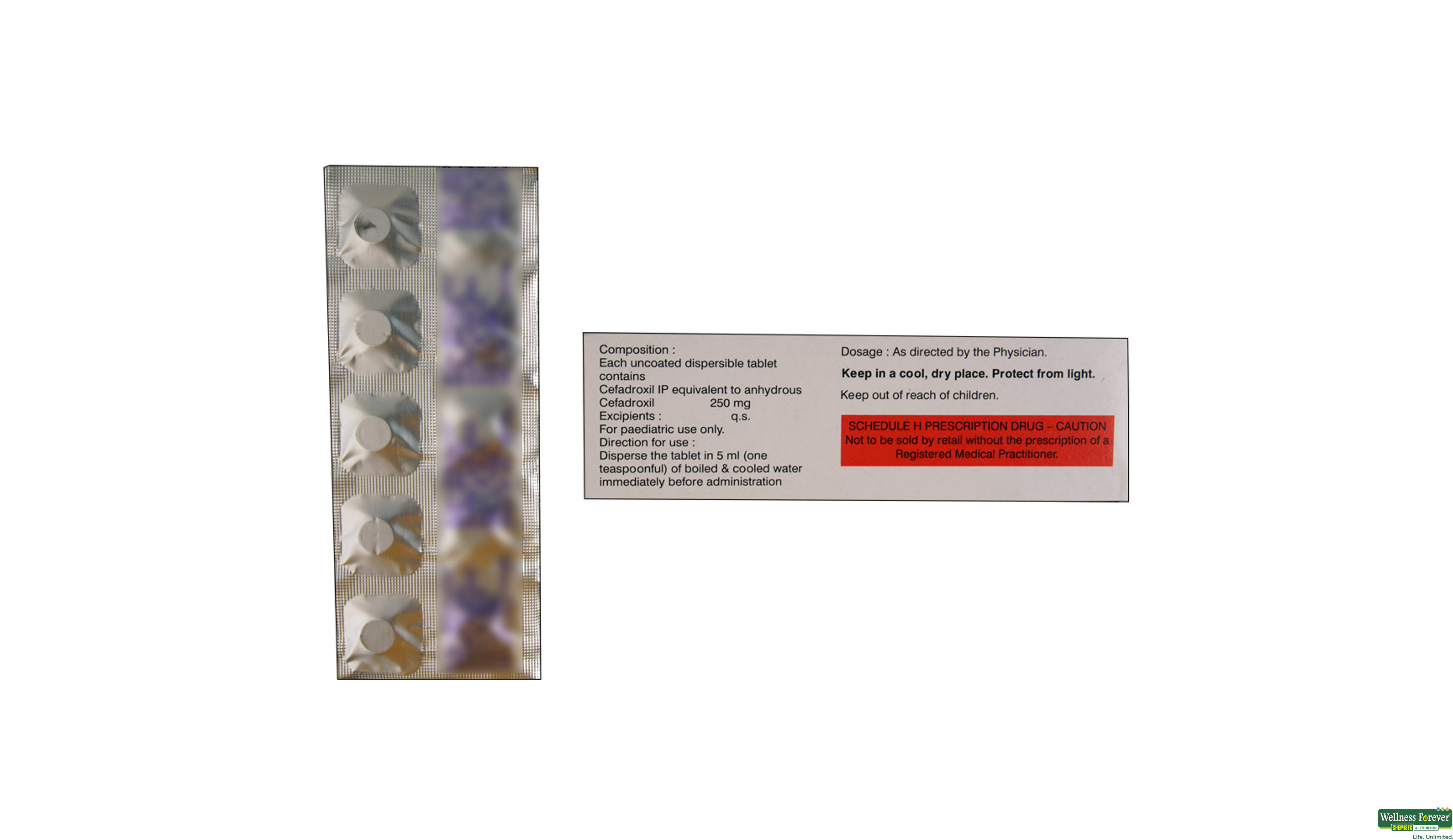 CEFADROX-KID 250MG 10TAB- 2, 10TAB, 