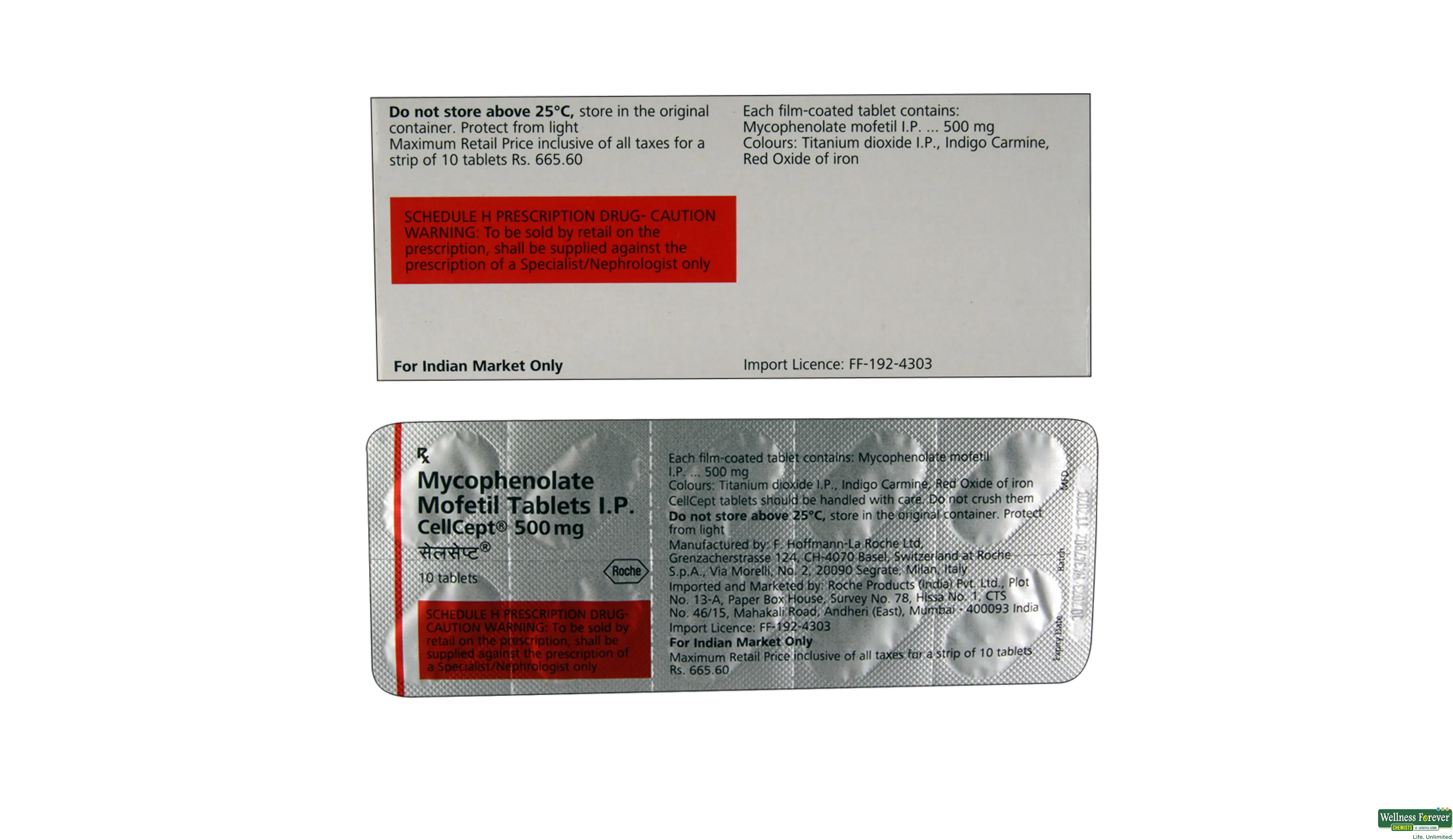 CELLCEPT 500MG 10TAB- 2, 10TAB, 