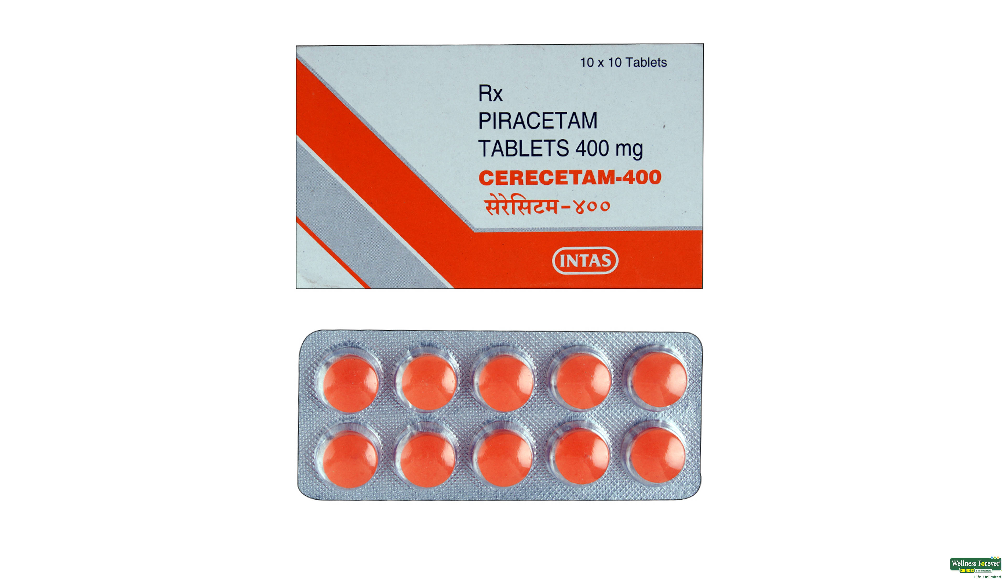 CERECETAM 400MG 10TAB- 1, 10TAB, 