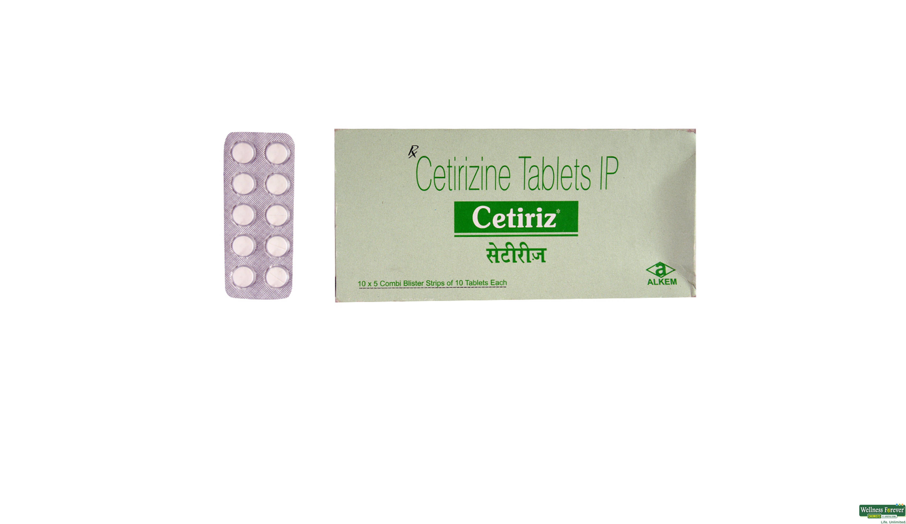 CETIRIZ 10TAB- 1, 10TAB, 