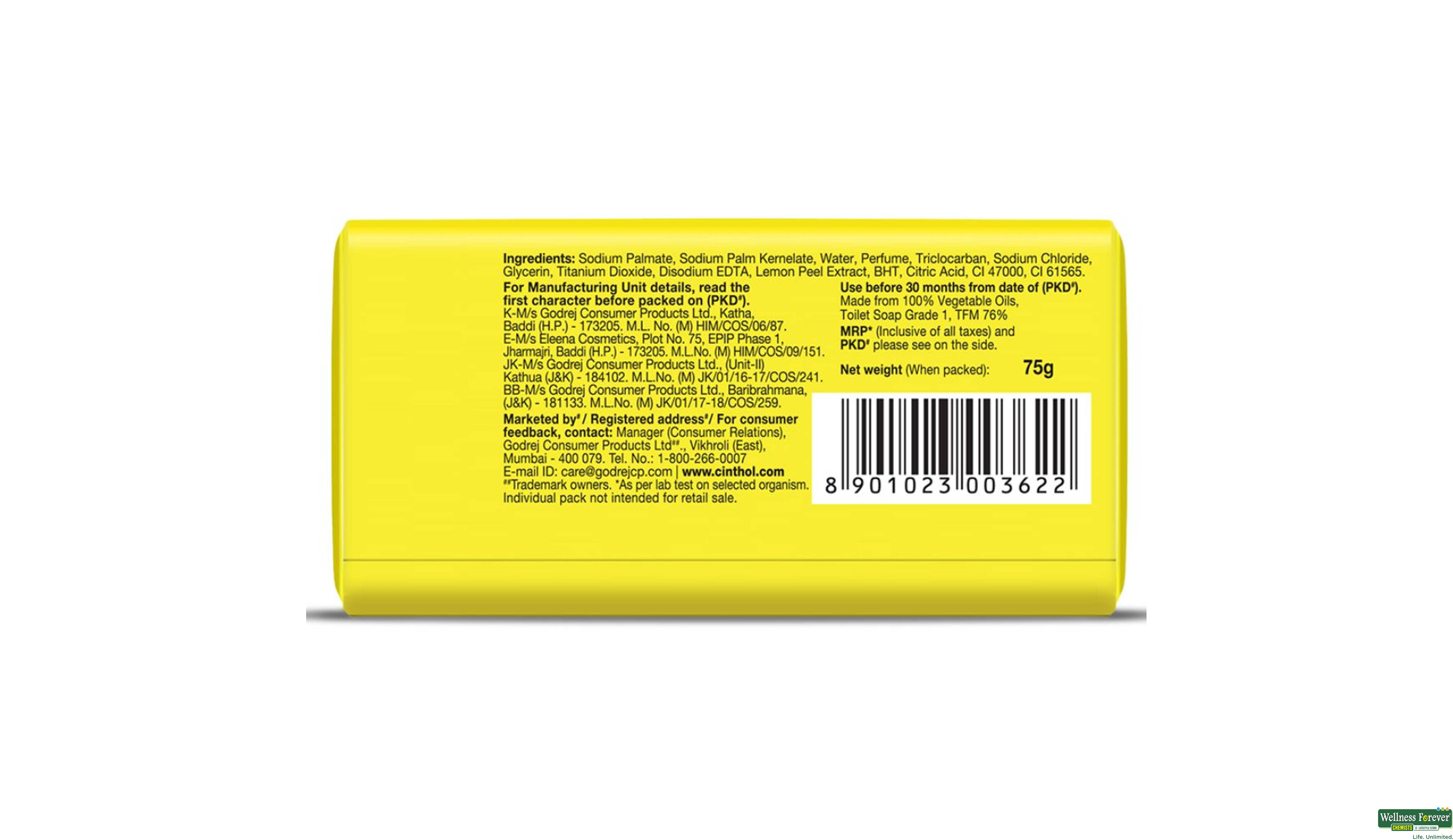 CINTHOL SOAP LIME FRESH 3+1 75GM- 3, 75GM, 