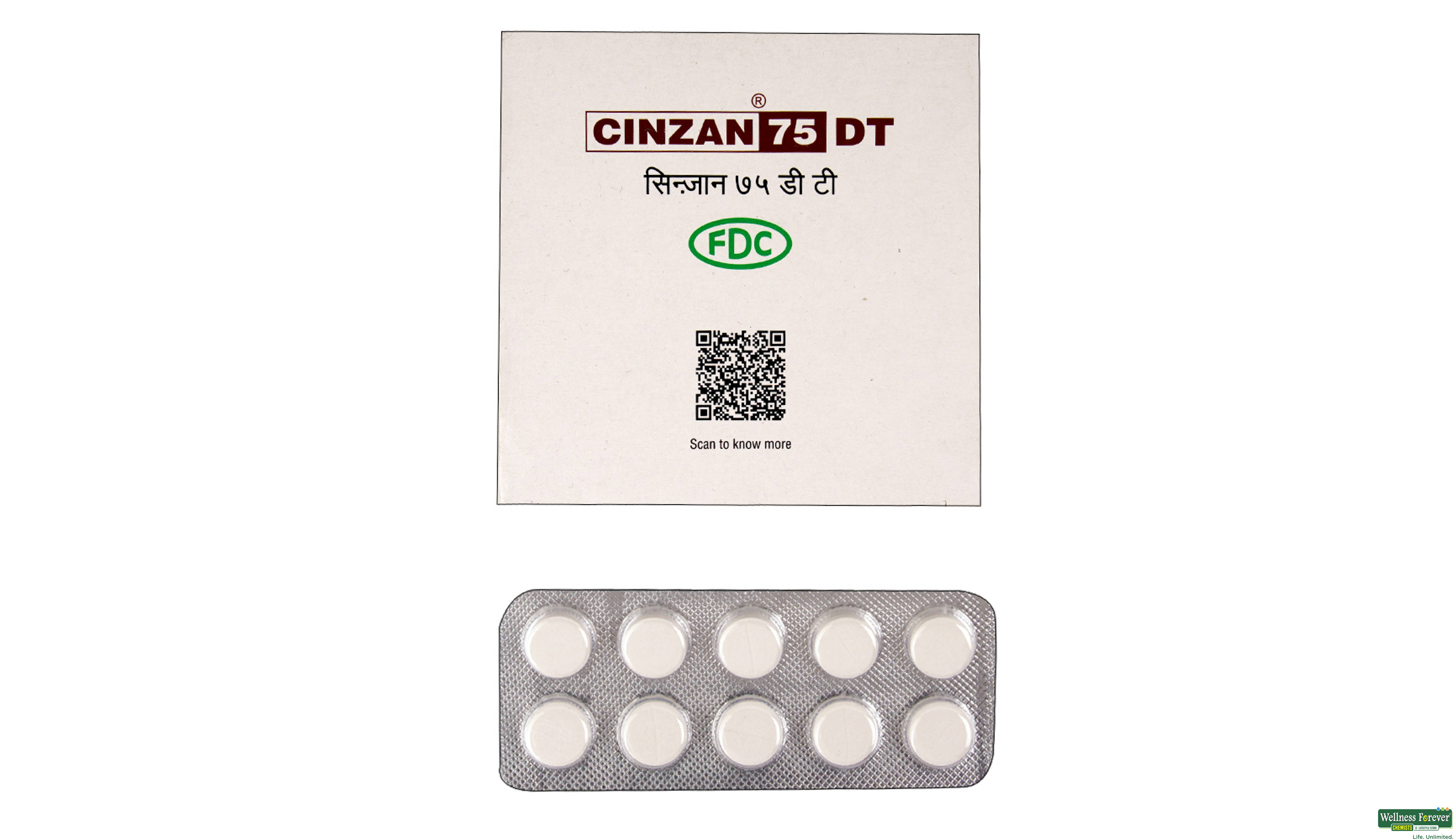CINZAN 75DT 10TAB- 1, 10TAB, 