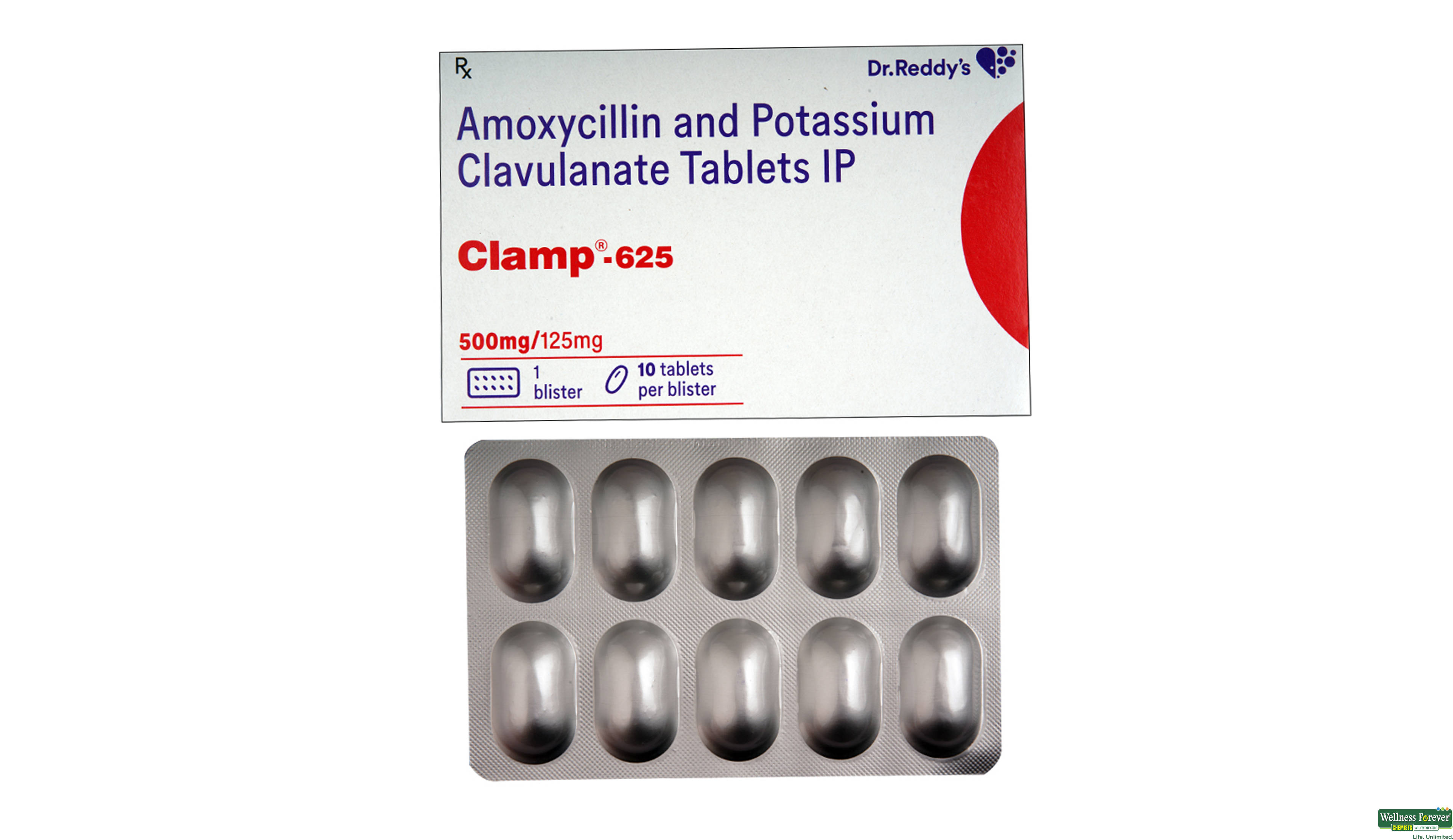 CLAMP 625MG 10TAB- 1, 10TAB, null