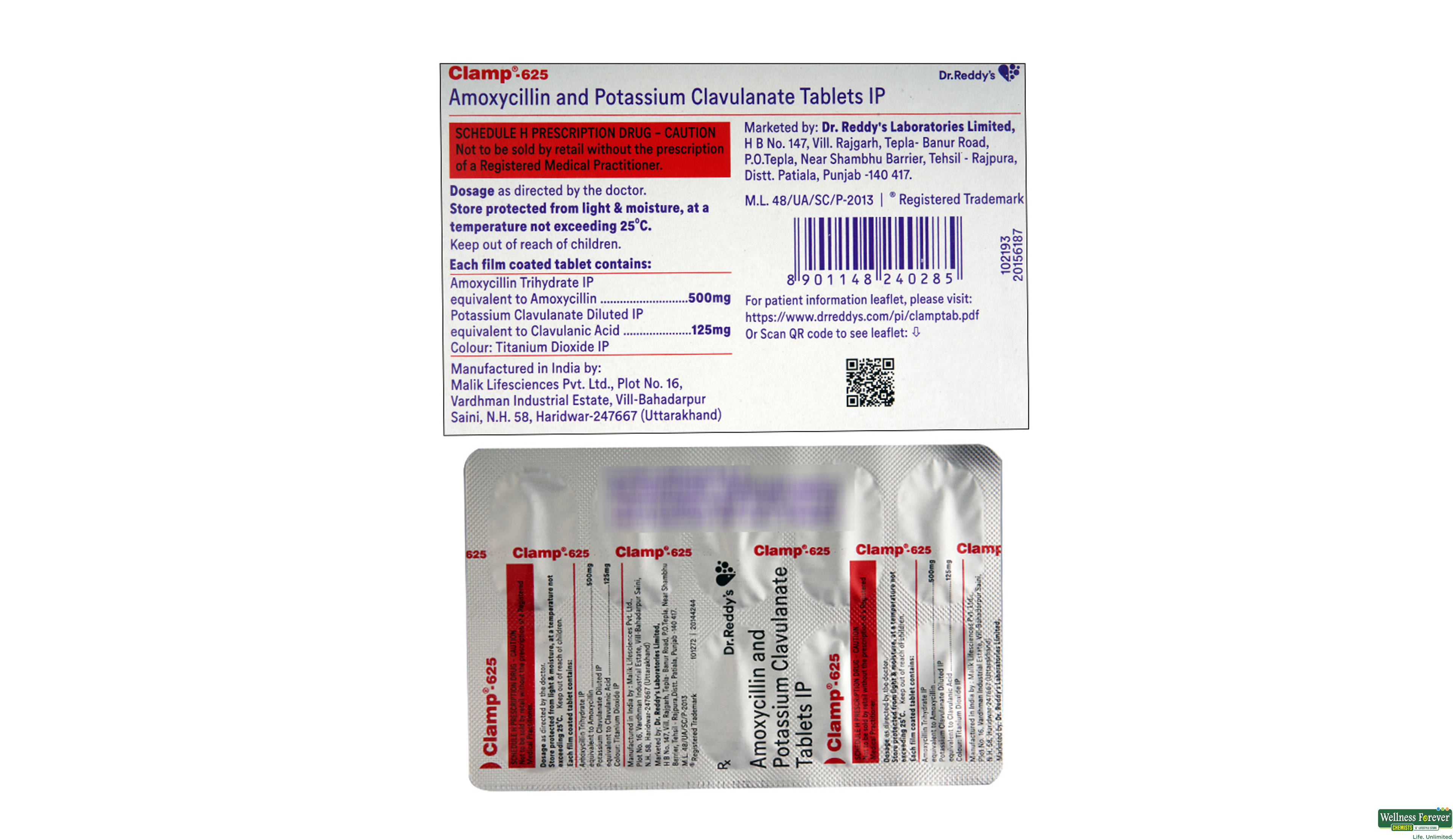 CLAMP 625MG 10TAB- 2, 10TAB, null
