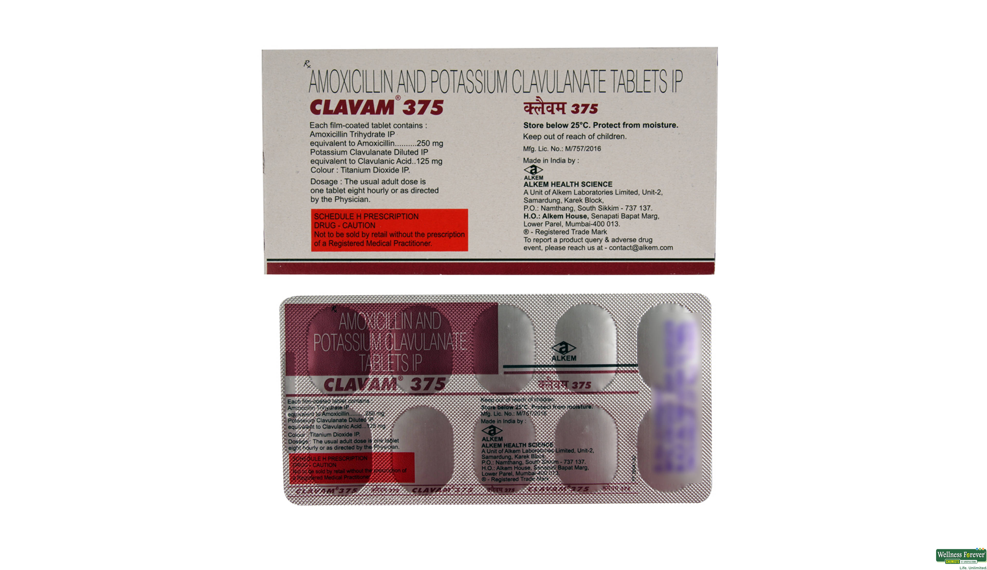 CLAVAM 375MG 10TAB- 2, 10TAB, 