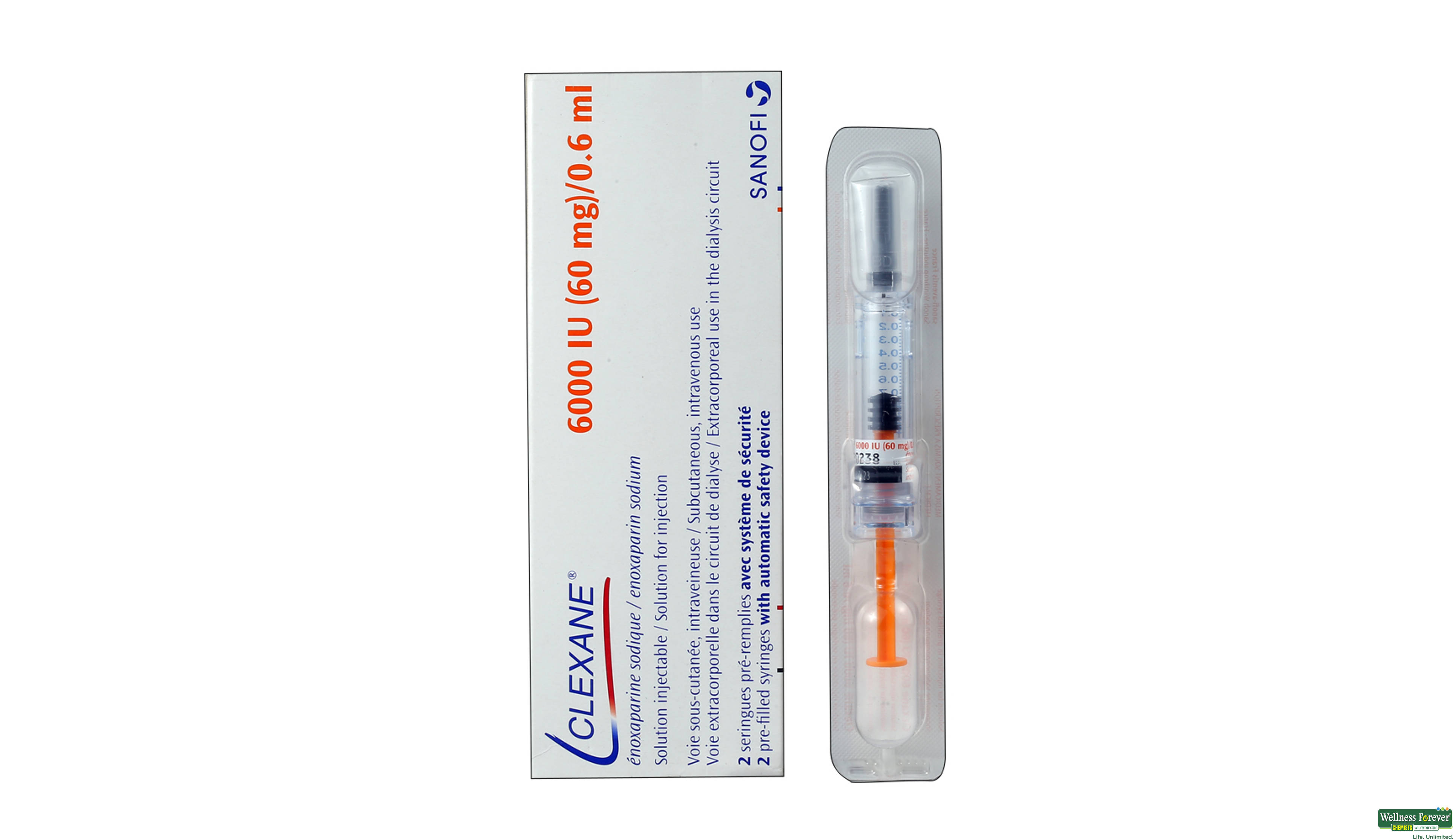 CLEXANE 60MG INJ 0.6ML PFS- 1, 0.6ML, 