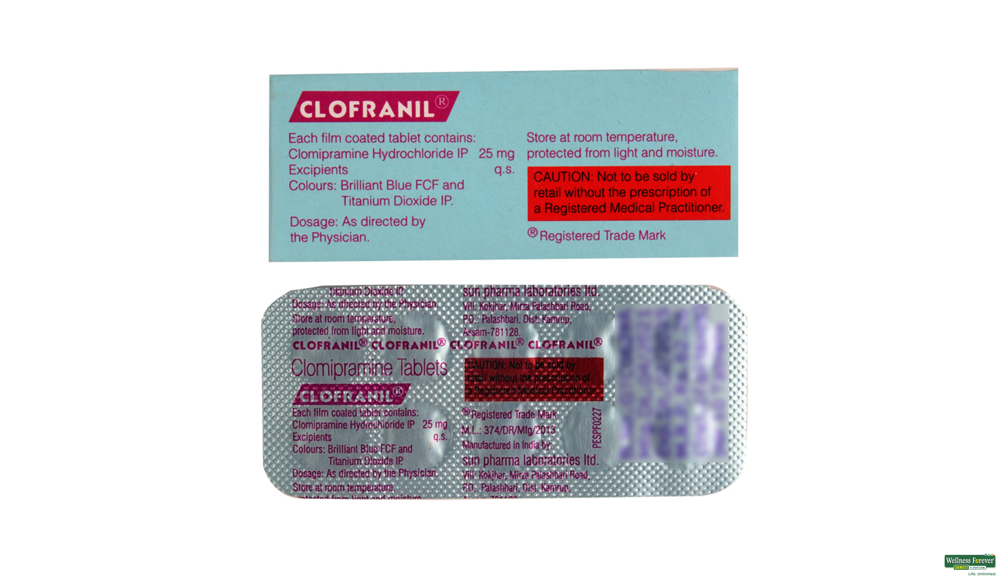 CLOFRANIL 25MG 10TAB- 2, 10TAB, 