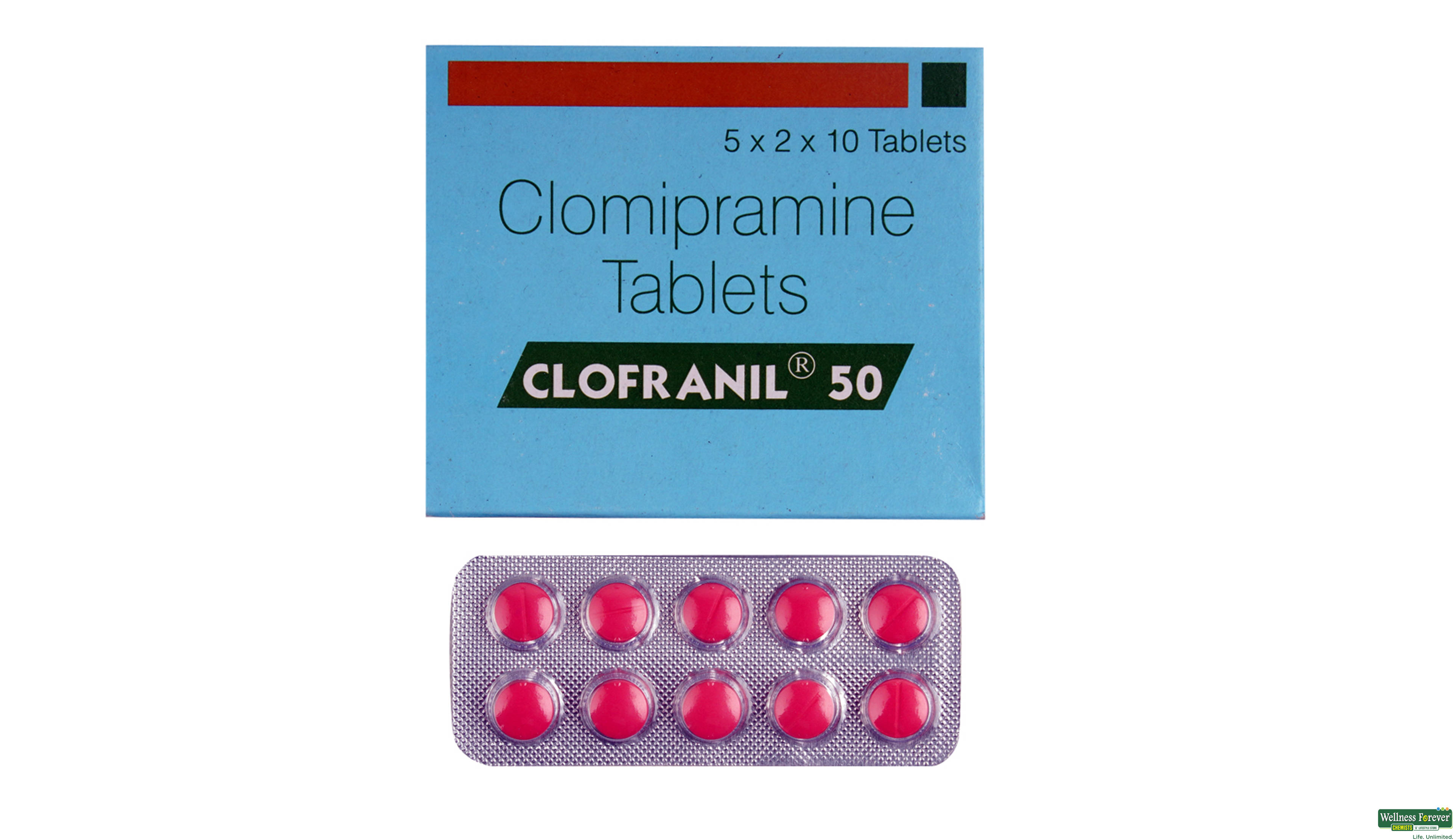 CLOFRANIL 50MG 10TAB- 1, 10TAB, 