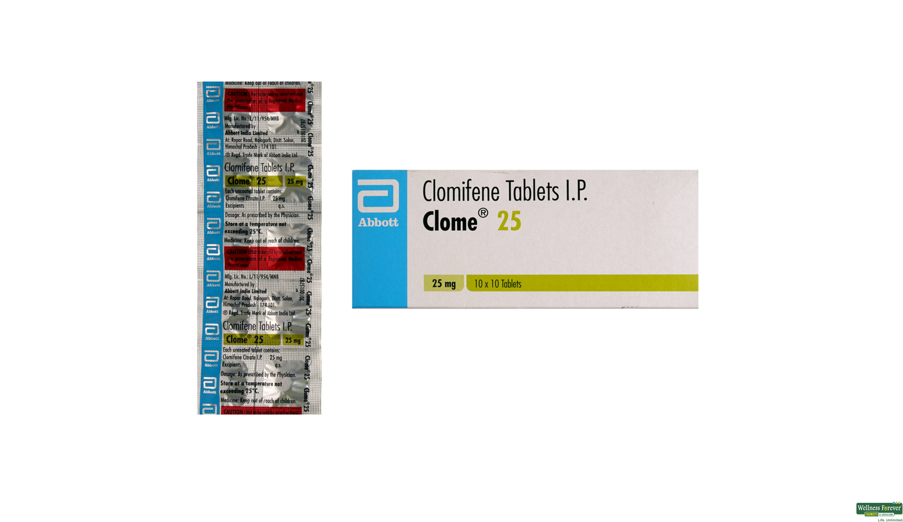 CLOME 25MG 10TAB- 1, 10TAB, 